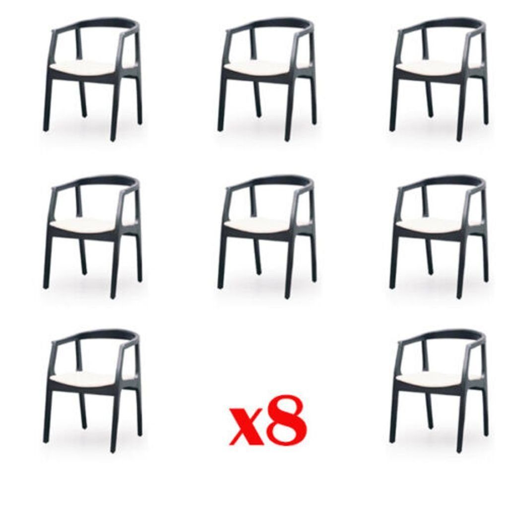 JVmoebel Esszimmerstuhl, Design 8x Set Garnitur Stühle Neu Gastro Esszimmer Sessel Gruppe
