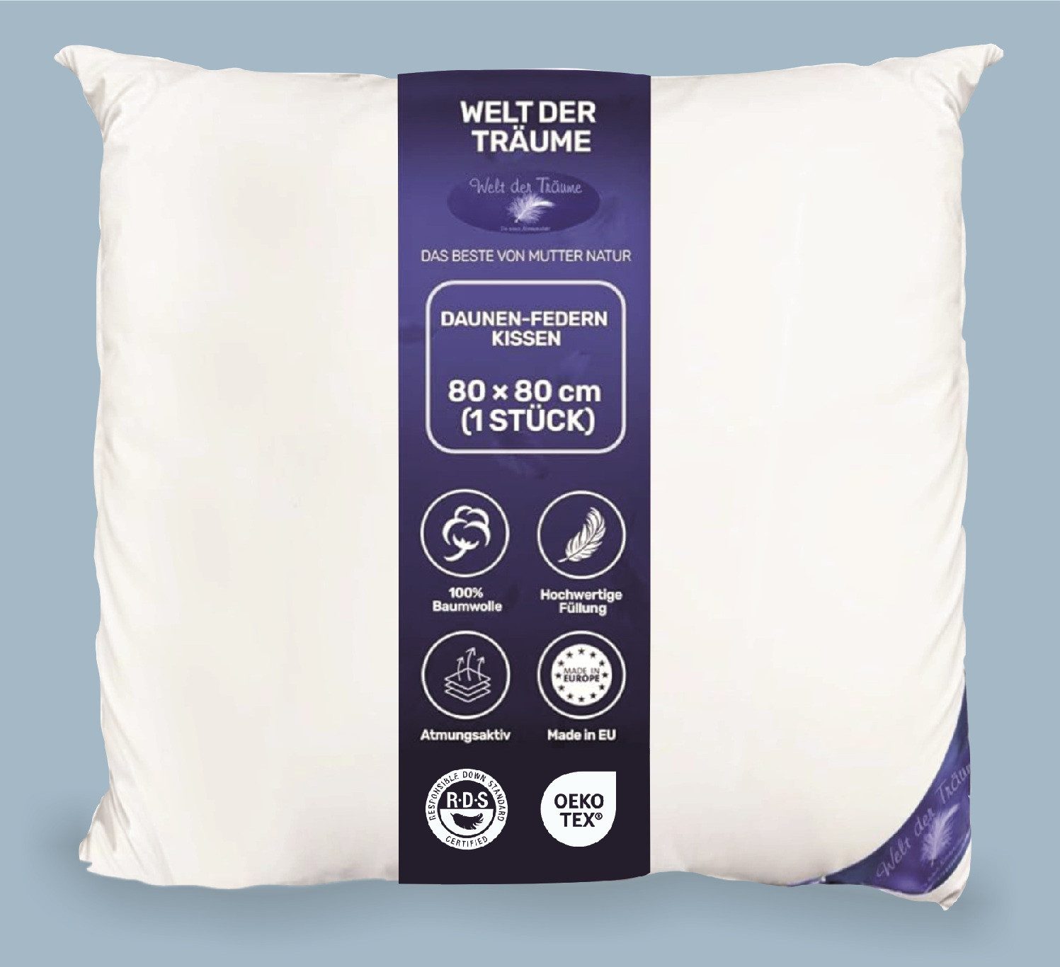 Welt der Träume Daunenkissen 3-Kammerkissen Kopfkissen Federkissen Daunenki günstig online kaufen