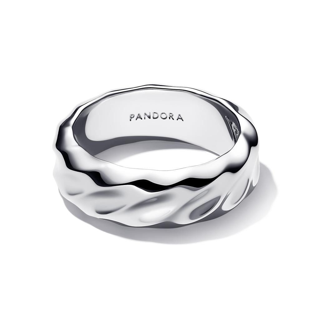 Pandora Fingerring Ring für Damen mit Wellenoptik, Sterlingsilber von PANDORA Essence