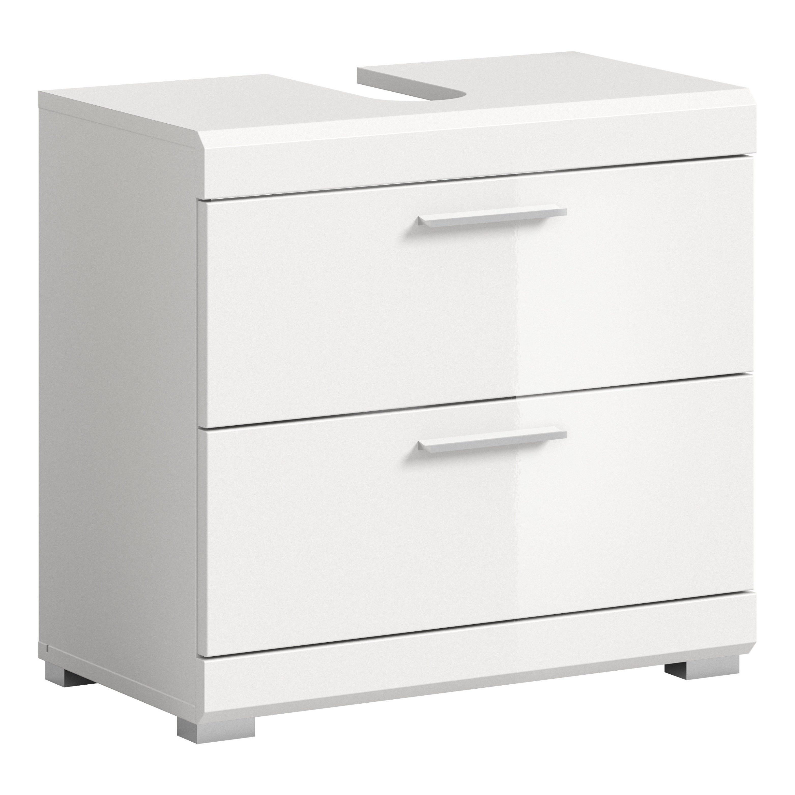 furnling Waschbeckenunterschrank Scott 2 Schubladen, Badmöbel, Badschrank, Badunterschrank, 60 cm breit