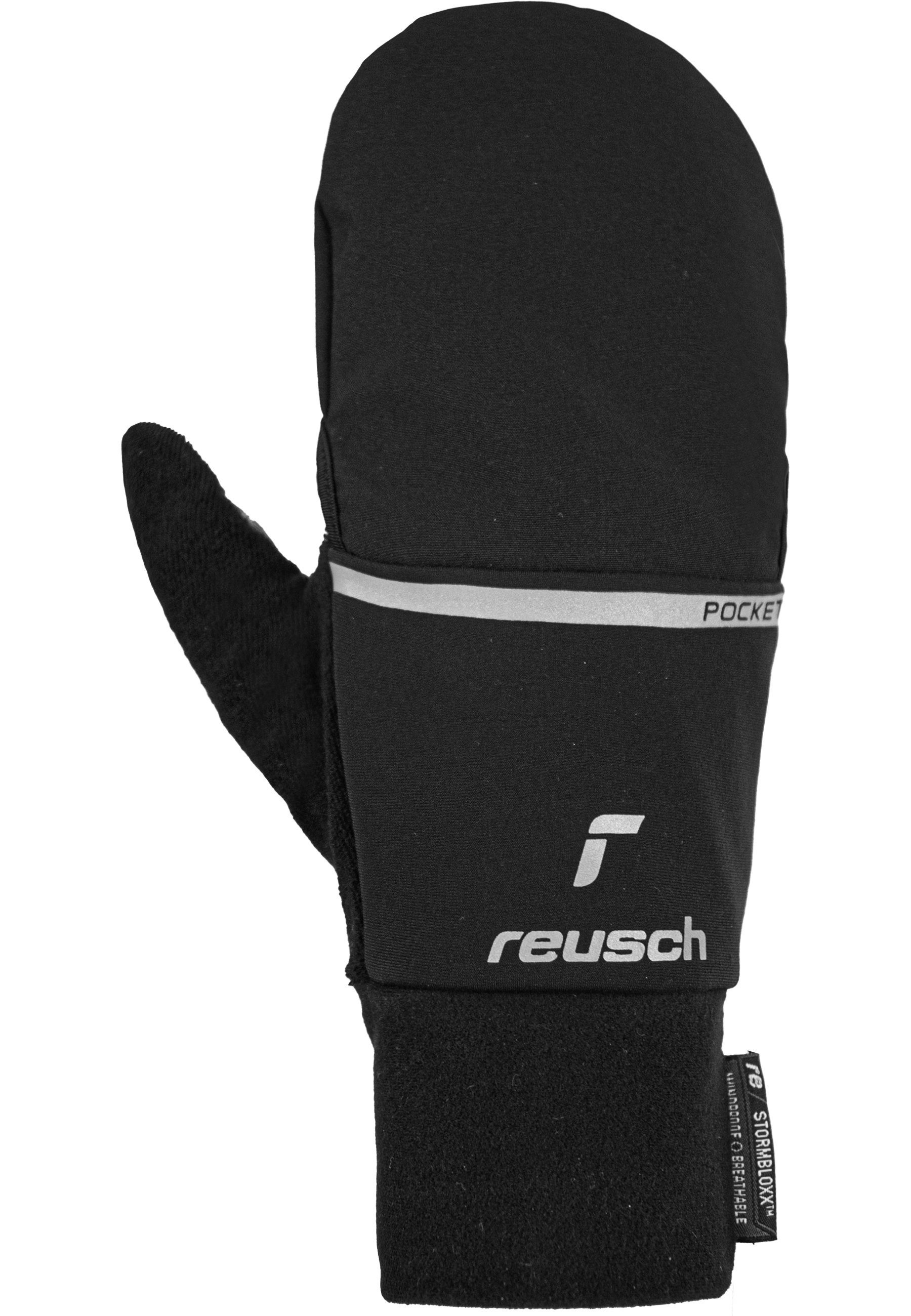 Reusch Skihandschuhe Terro winddicht, schwarz-silberfarben STORMBLOXX™ atmungsaktiv TOUCH-TEC™