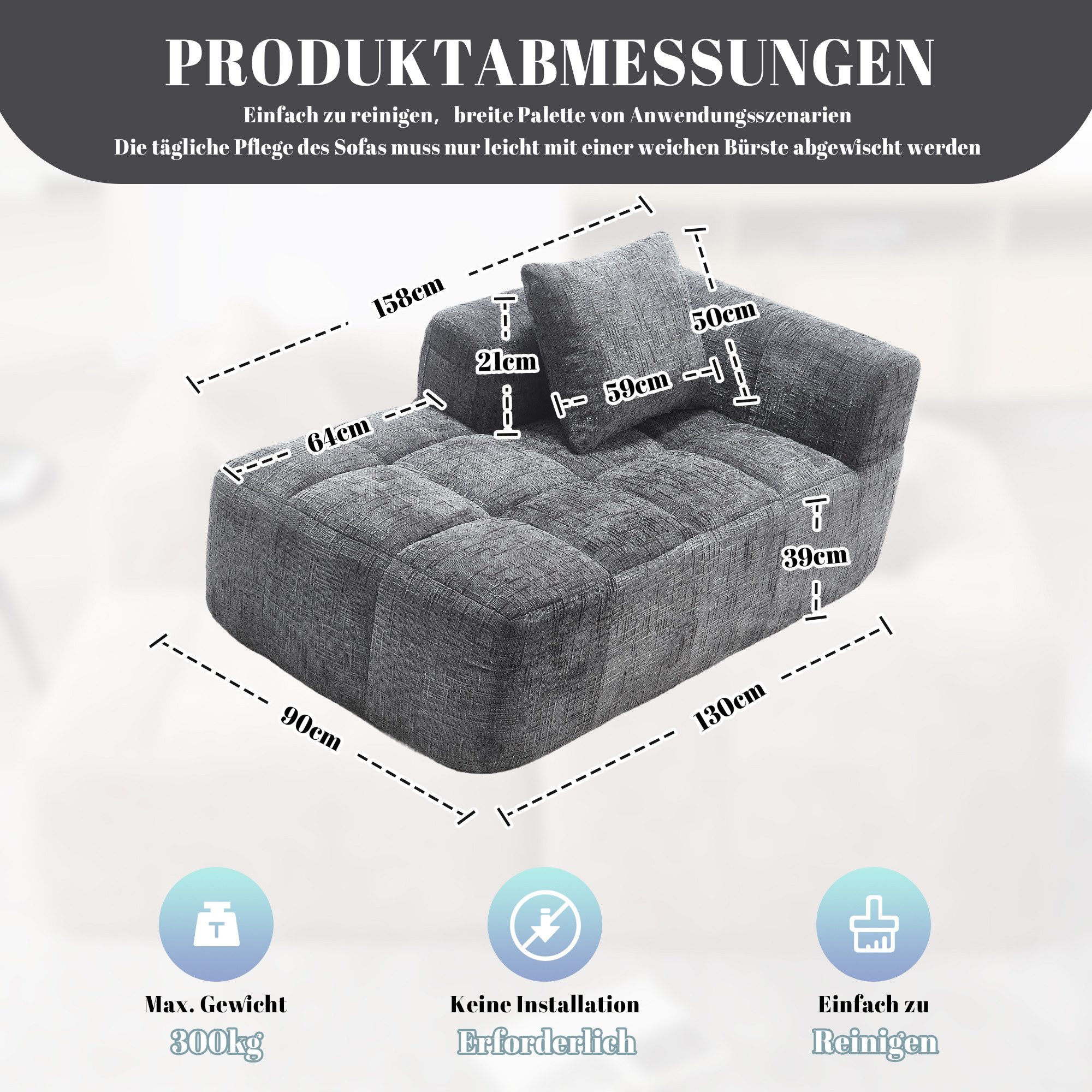 i@home 3-Sitzer Modernes Sektionssofa, L-Sofa, 3-Sitzer-Sofa, günstig online kaufen
