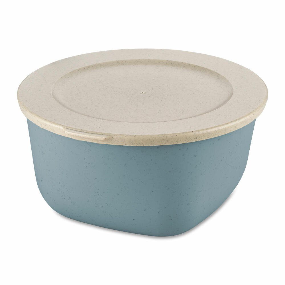 KOZIOL Frischhaltedose Connect Box 2 Nature Flower Blue, Biozirkulärer Kunststoff