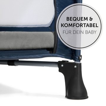 Hauck Baby-Reisebett Sleeper 60 x 120 cm - Grey, Reisebett Matratze 60x120 cm - Matratze für Baby Reisebett mit Tasche