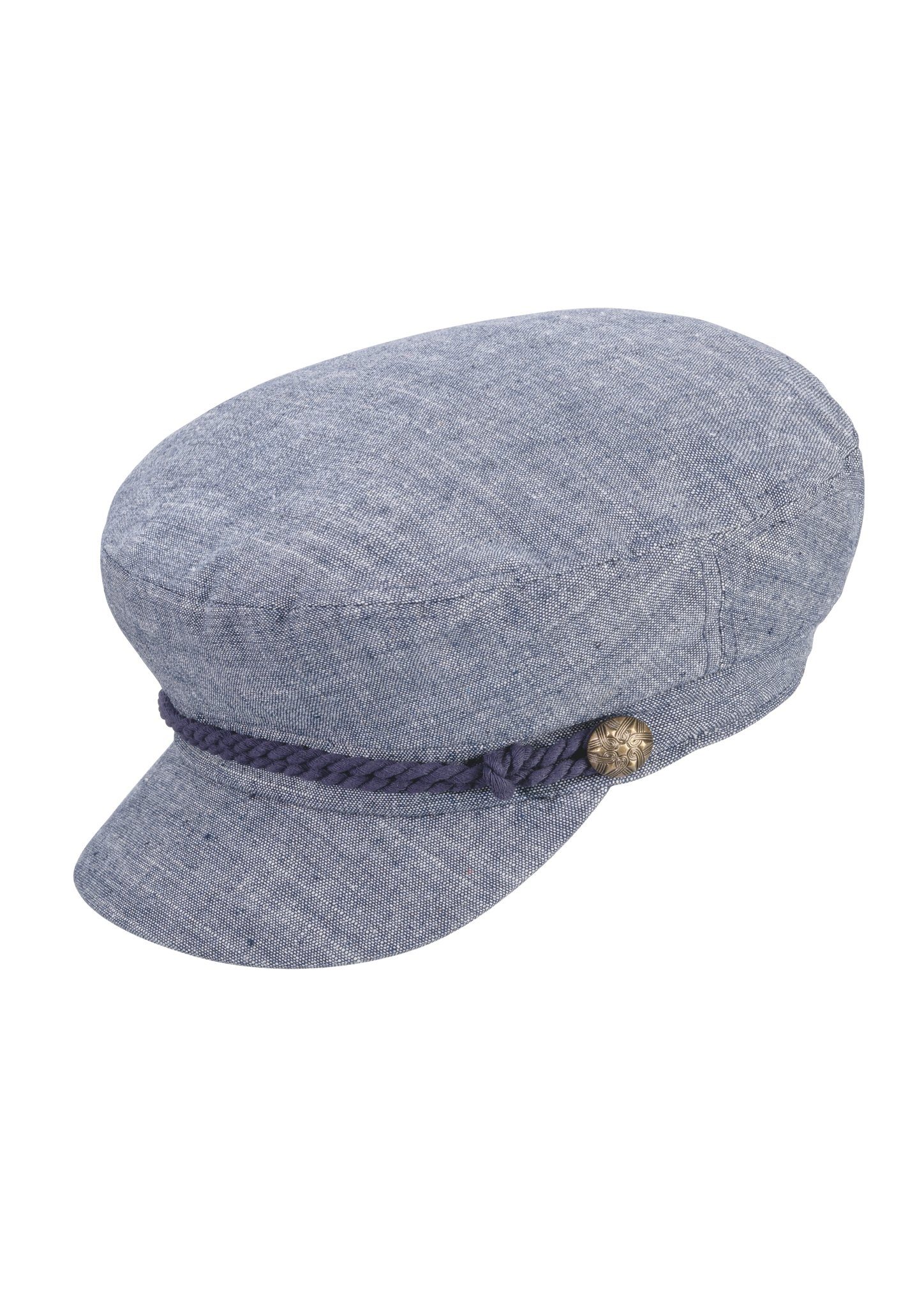 Chaplino Baseball Cap mit zweireihiger Zierkordel blau | Baseball Caps