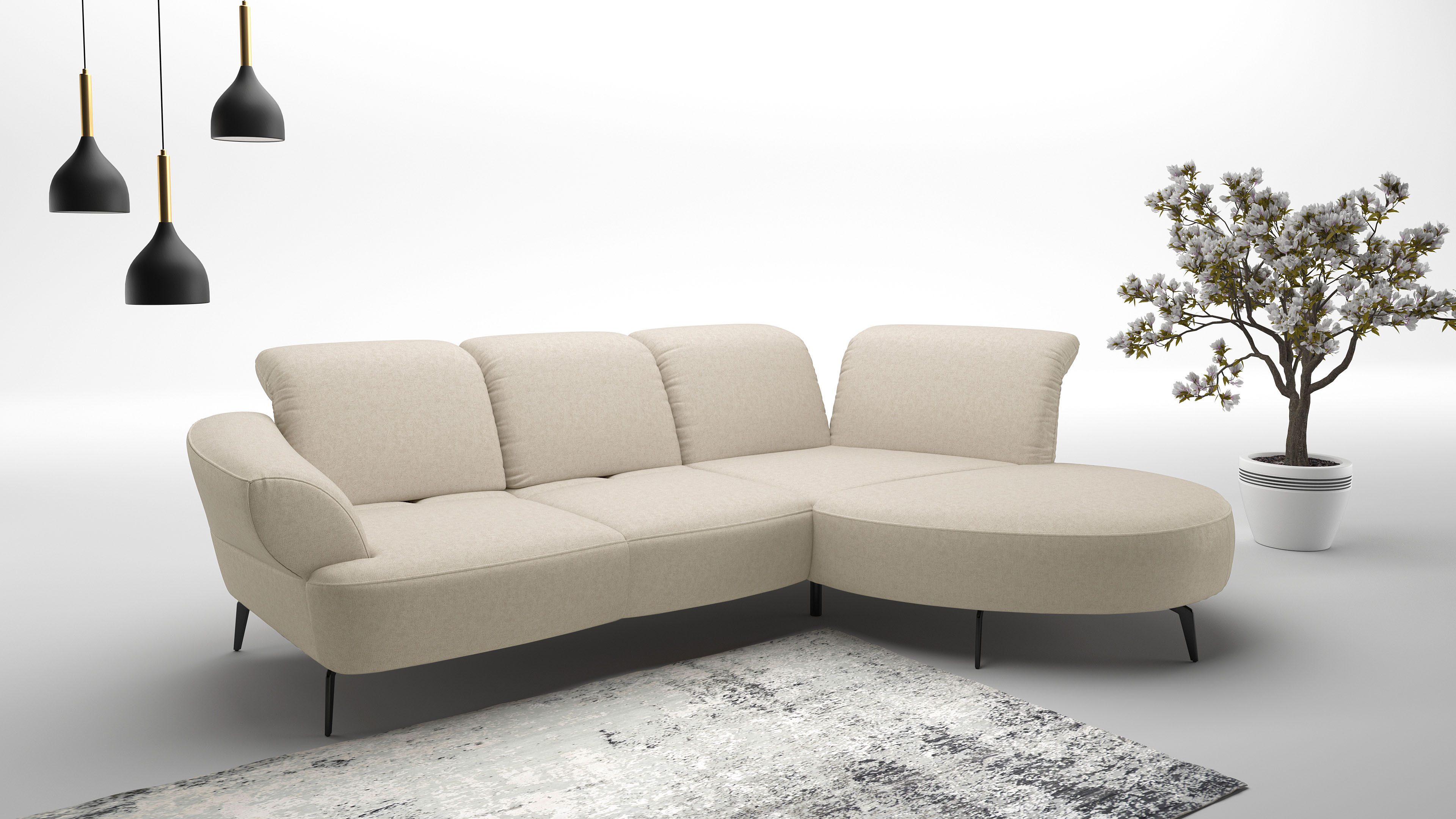 sit&more Ecksofa Dance, L-Form, inkl. Sitztiefenverstellung, inkl. Click&Seat, optional mit Kopfteilverstellung