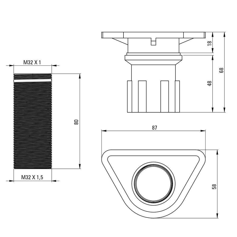 Lomadox Waschtischarmatur SILIA-30 für Aufsatzbecken, gebürstet 34,4cm hoch, Edelstahl