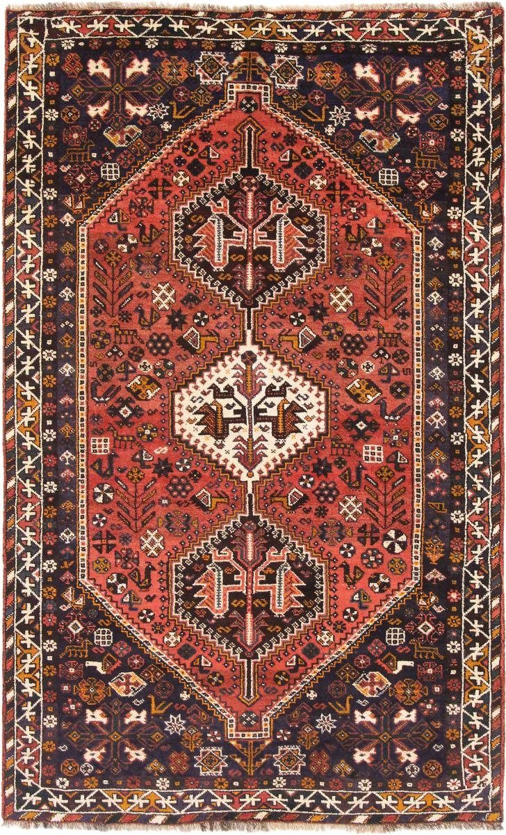 Orientteppich Shiraz 160x258 Handgeknüpfter Orientteppich / Perserteppich, Nain Trading, rechteckig, Höhe: 10 mm