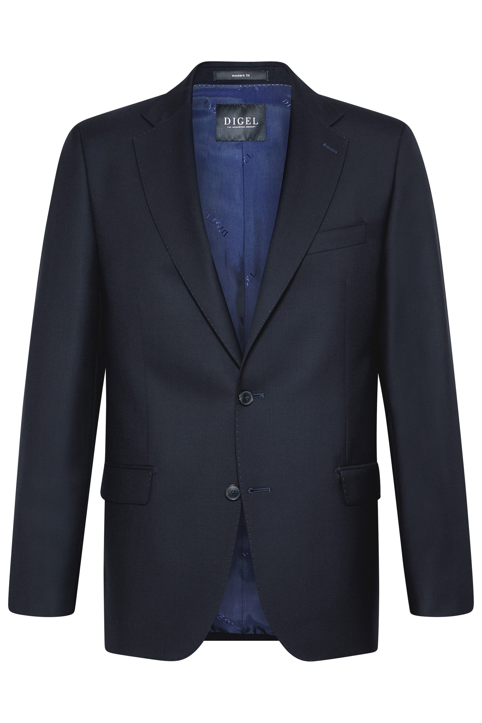Digel Anzugsakko Dario (1-tlg., Schurwolle) Kissing Buttons, Abnehmbarer Revers-Pin