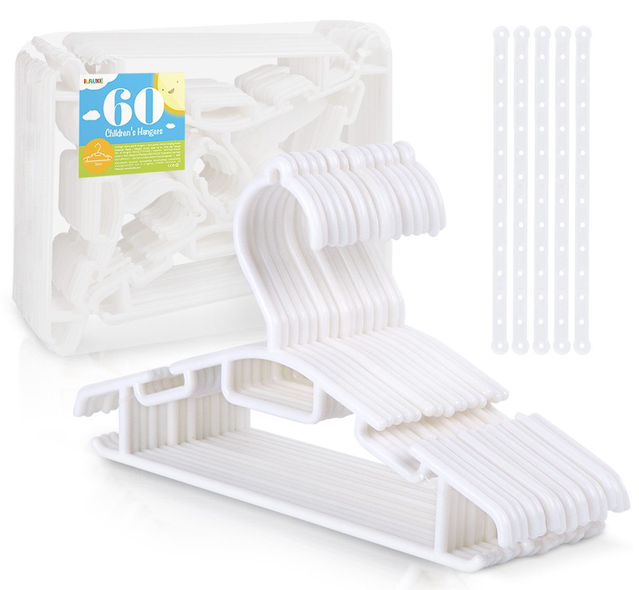 ElitVita Kleiderbügel 60 Stück Kinderkleiderbügel Babykleiderbügel, günstig online kaufen