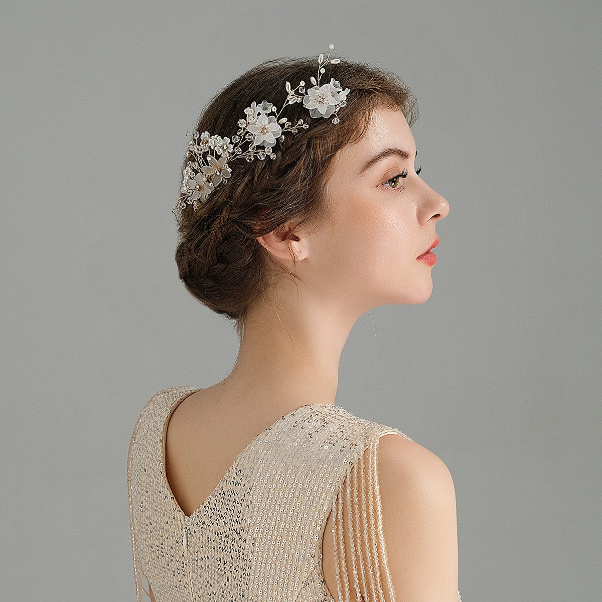 The Beauty House Diadem Brauthaarschmuck Haarkamm Hochzeit Brautschmuck Brauthaarkamm