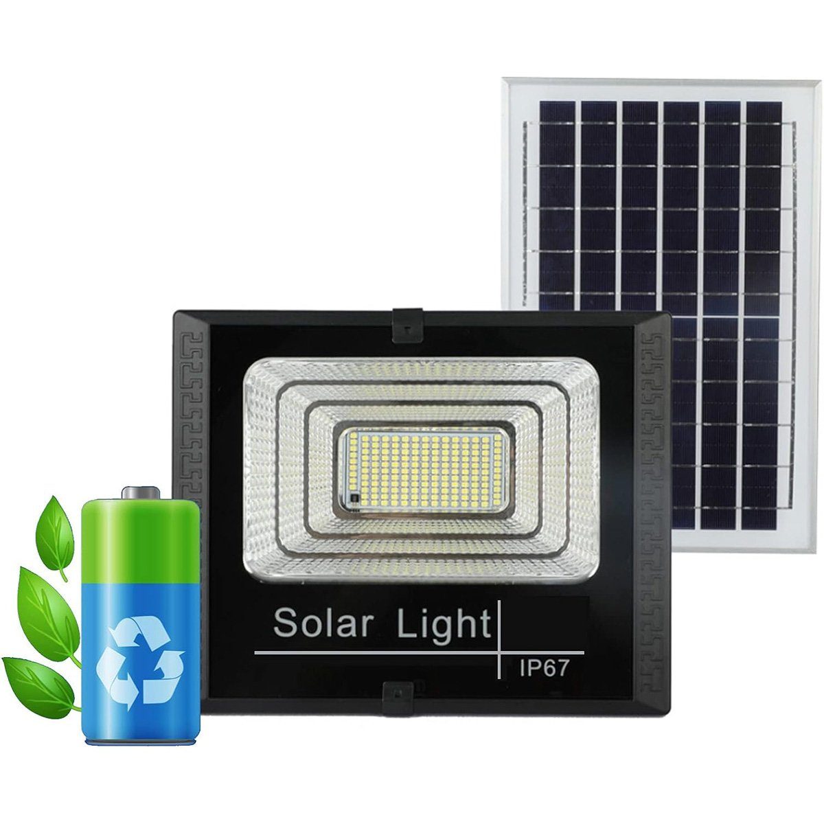yozhiqu LED Gartenstrahler Intelligente Solarbeleuchtung, LED-Flutlicht mit Controller, C, Sensible Lichtsteuerung, 2 Beleuchtungsmodi, dimmbare Helligkeit