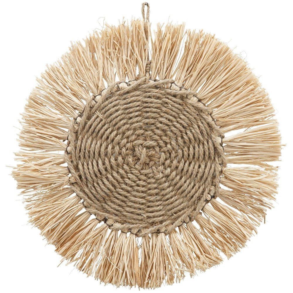 matches21 HOME & HOBBY Dekohänger Boho Wandhänger aus Baumwolle & Gras rund beige braun Ø 38x2 cm (1 St), Natürlicher Hängeschmuck als moderne Wanddeko oder Fenster-Deko. € 8,99