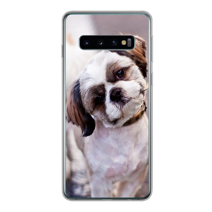 MuchoWow Handyhülle Ein süßer Shih Tzu Hund Phone Case Handyhülle Samsung Galaxy S10 Silikon Schutzhülle