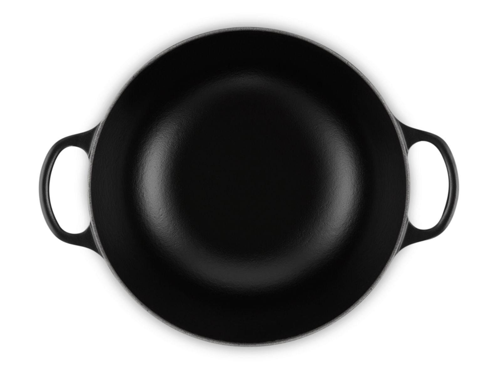 LE CREUSET Bräter Bräter La Marmite Signature rund schwarz matt 24cm, Emailliertes Gusseisen