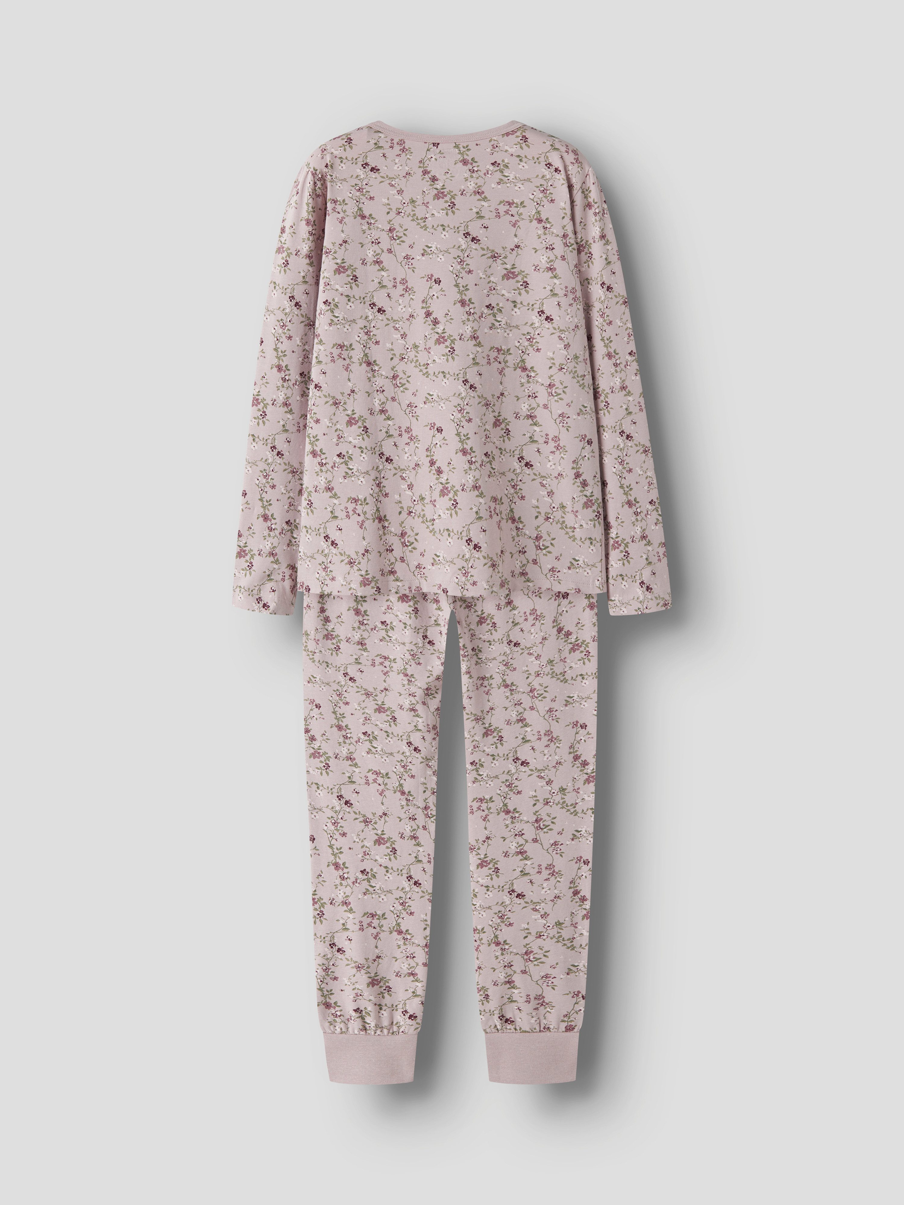 Name It Schlafanzug NKFNIGHTSET VIOLETFLOWER NOOS Baumwollmischung, Allover-Druck – Bild 5 von 5