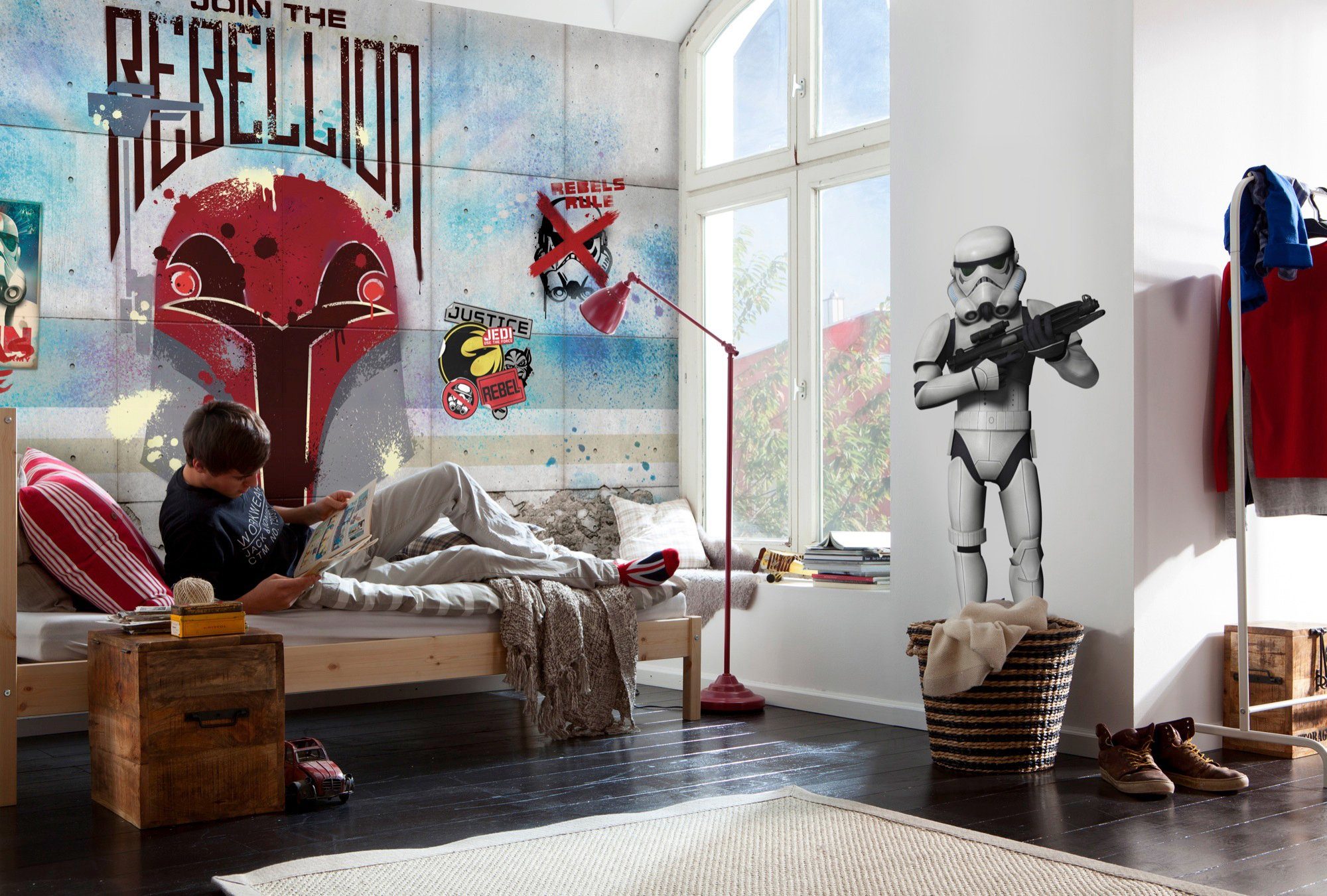 Komar Fototapete STAR WARS Rebels Wall - Größe 368 x 254 cm, glatt, bedruckt, Kinderzimmer