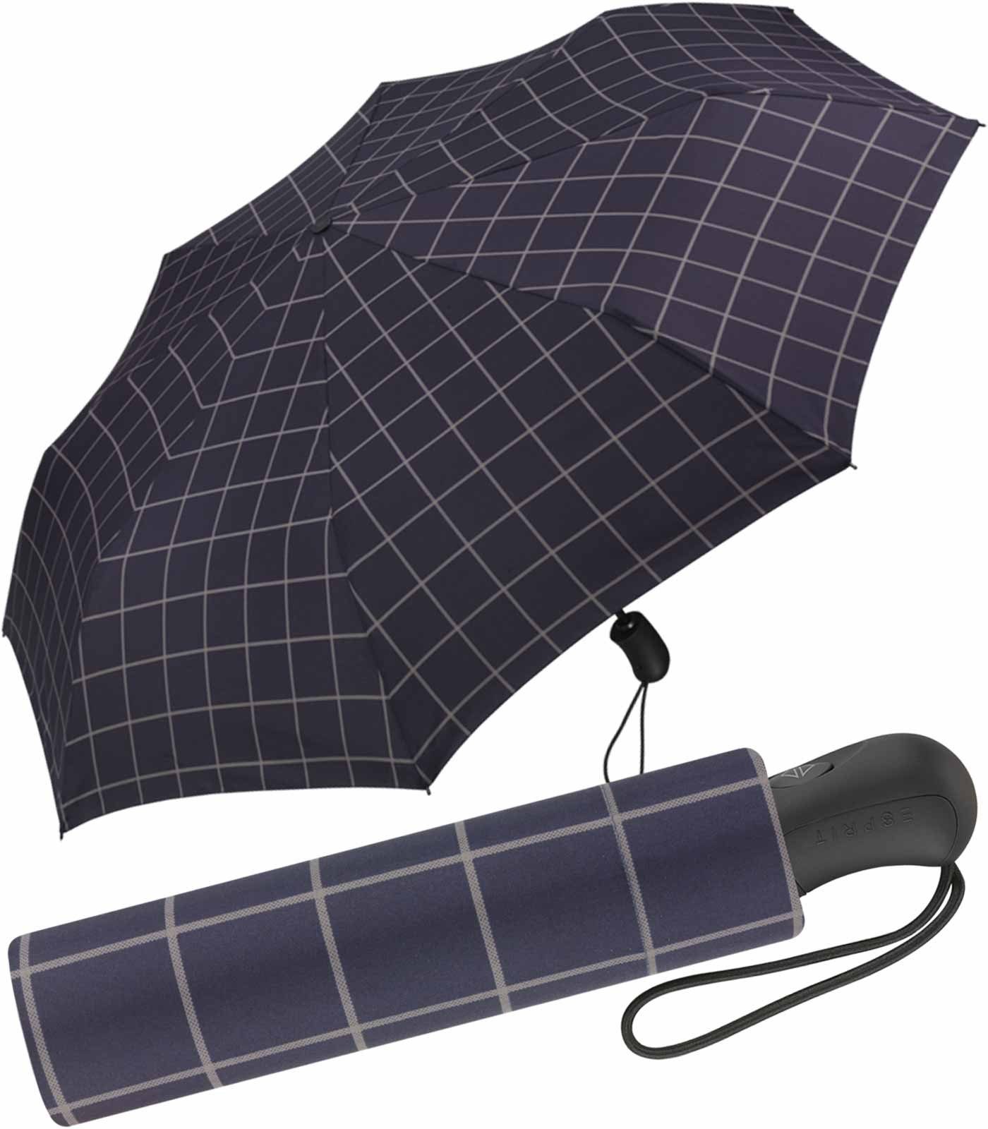 Esprit Taschenregenschirm Herren-Schirm Easymatic mit mit Taschenschirm Esprit, und Typ praktisch, für Auf-Zu Gents, der Auf-Zu Regenschirm Marke Herren stabil Automatik