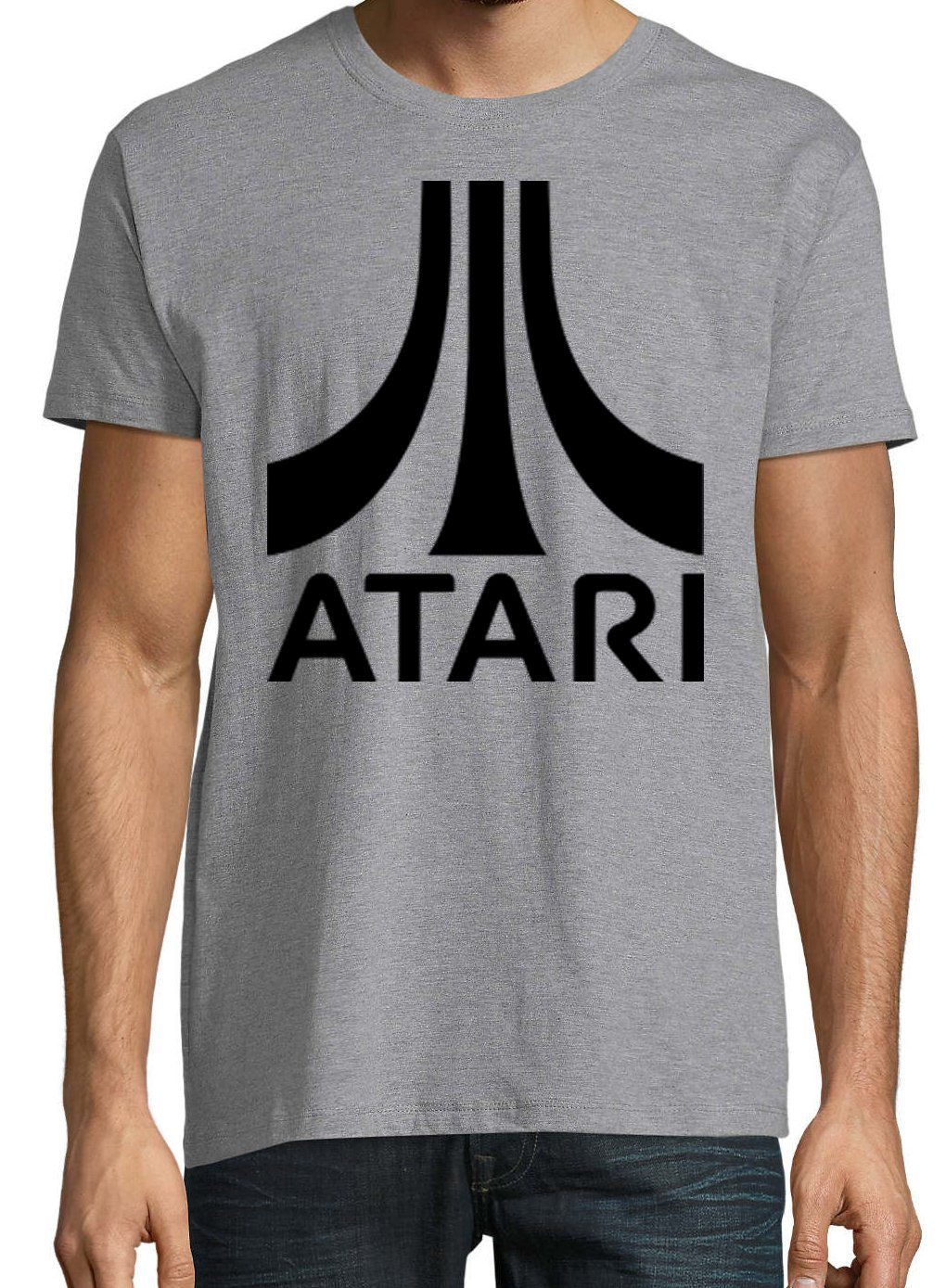 Atari Designz T-Shirt T-Shirt Herren mit tredigem Grau Youth Frontprint