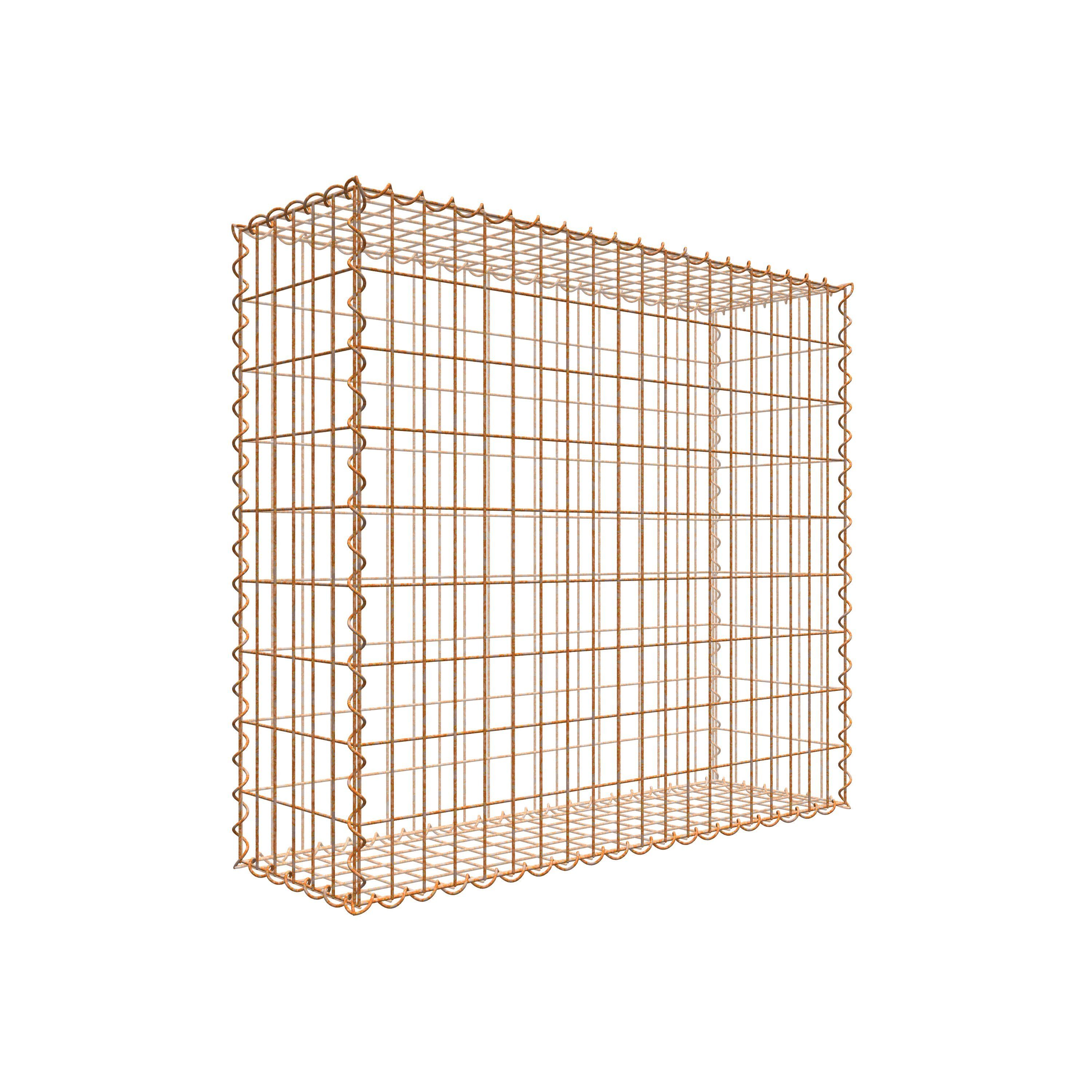 Gabiona Gabionenzaun Rostige Gabione 100 cm günstig online kaufen