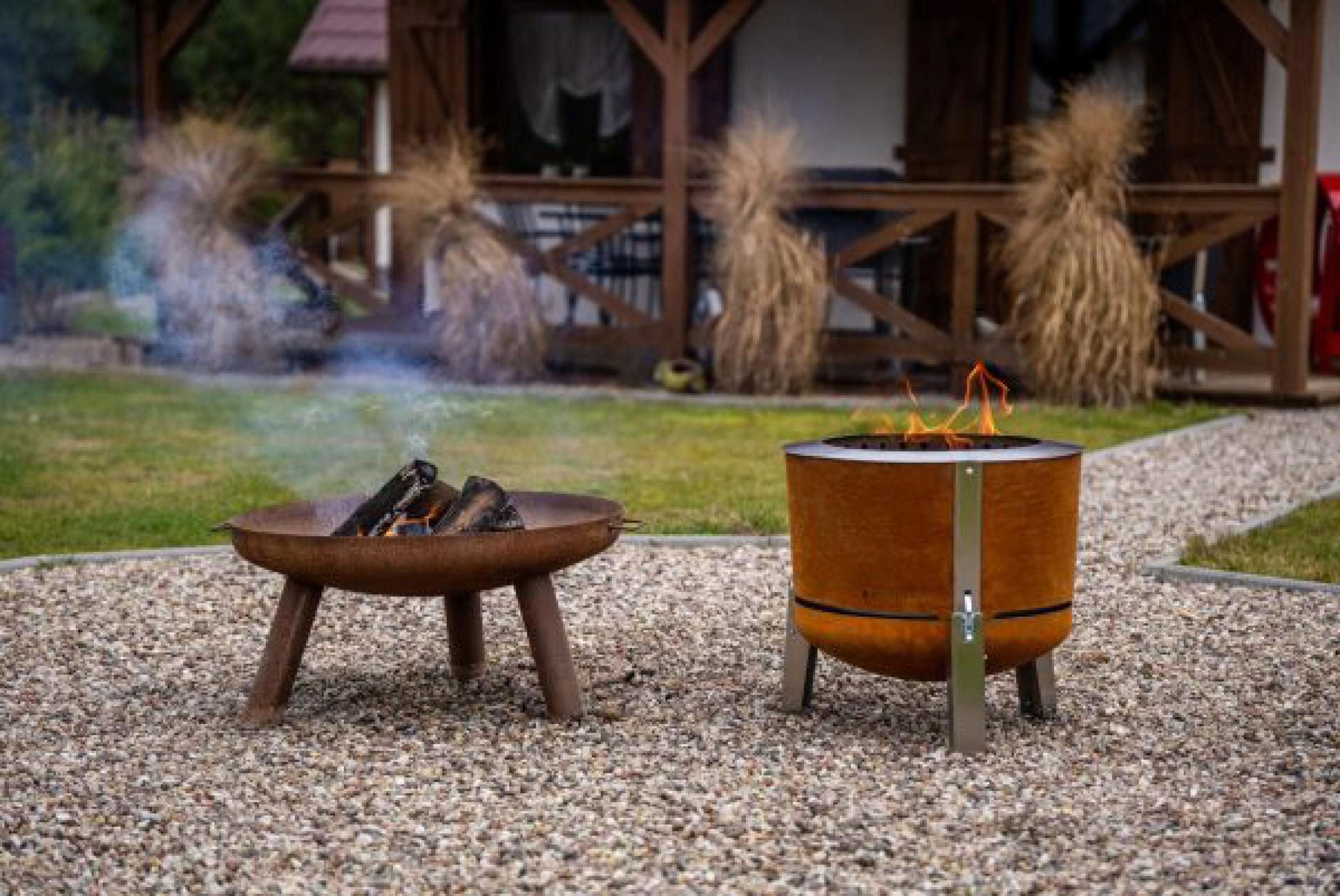 Masuria Feuerschale Wild Alpha 600 Corten Hirsch