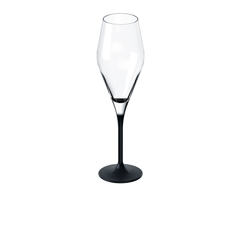 Villeroy & Boch Gläser-Set Manufacture Rock Champagnerglas, 4-tlg., Glas, Kristallglas, 4 Stck, Handwäsche empfohlen