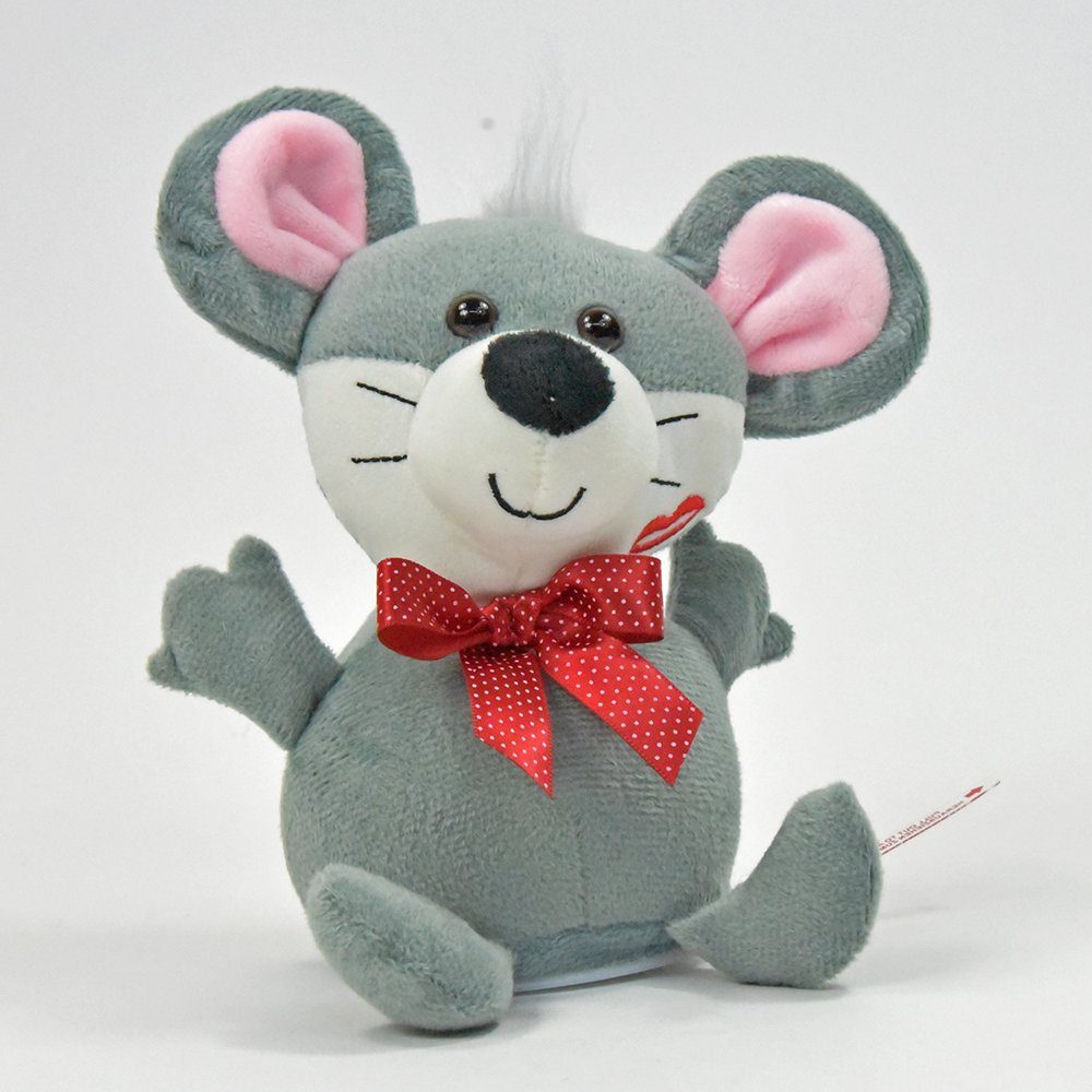 Kögler Kuscheltier Labertier Maus RAVEL, die alles nachplappert, inkl. Batterien, 16x11,5