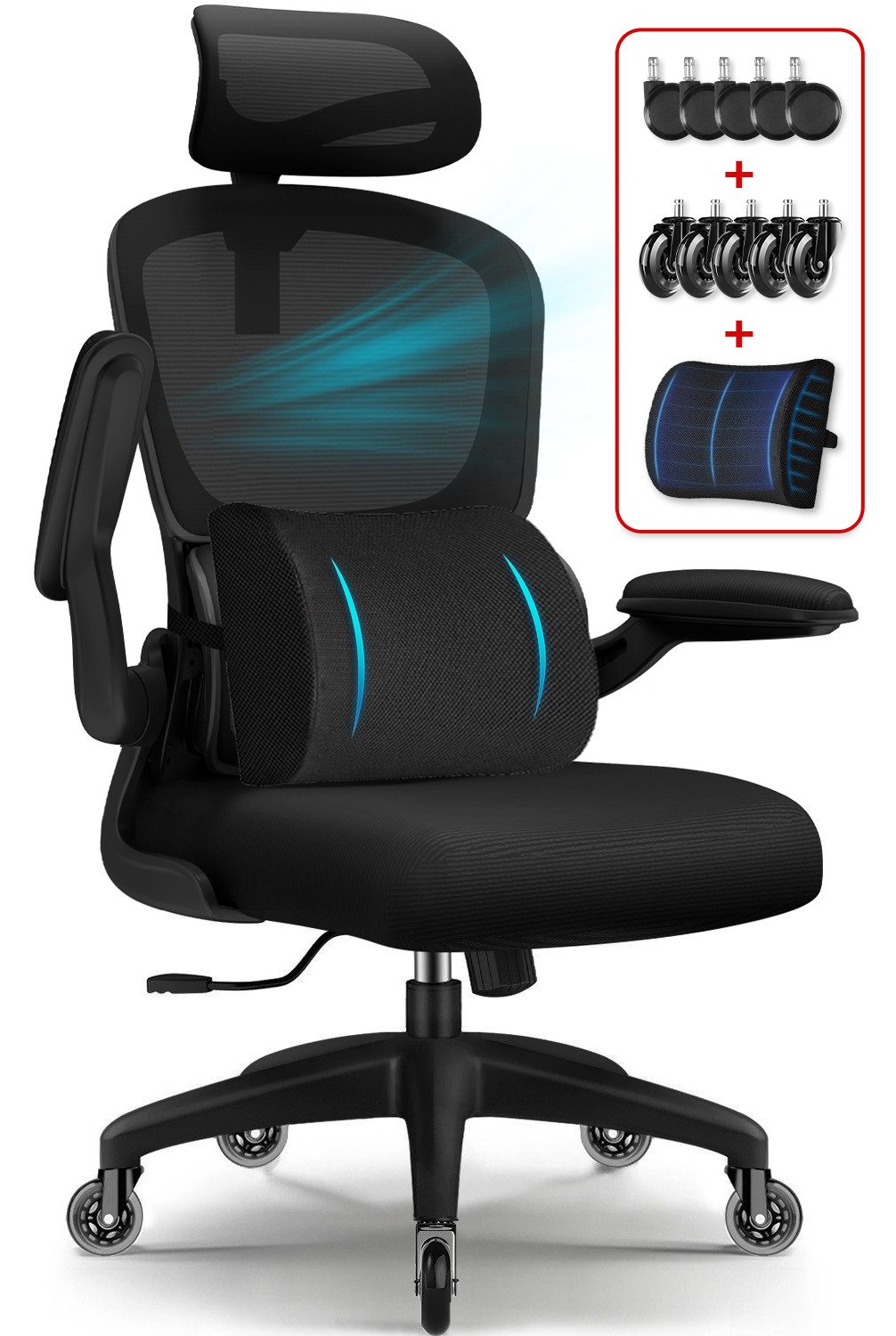Homimaster Bürostuhl Bürostuhl, Schreibtischstuhl Ergonomisch mit günstig online kaufen