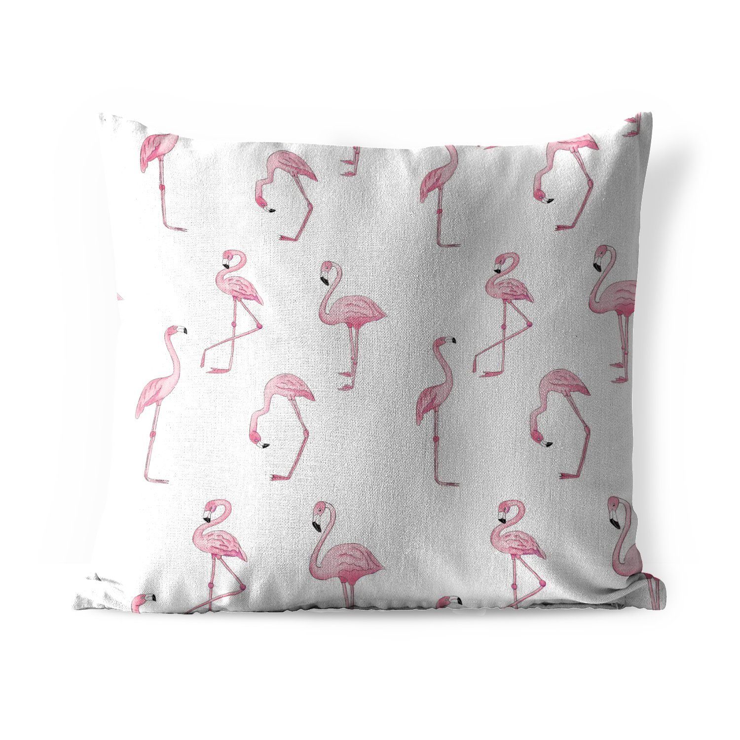 Dekokissen, Kissenhülle, Dekokissen rosa Kissenbezüge, Outdoor Flamingos, MuchoWow mit Dekokissenbezug, Muster