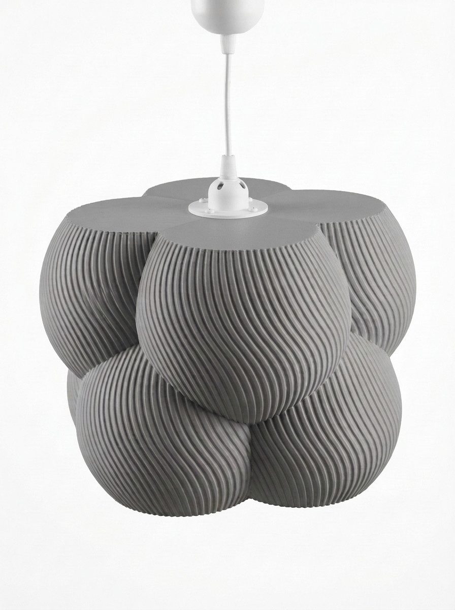 Roomberry Lampenschirm Bubble Hängelampe Pendelleuchte E27 rund, weiß beige rosa lila grau 25-35cm