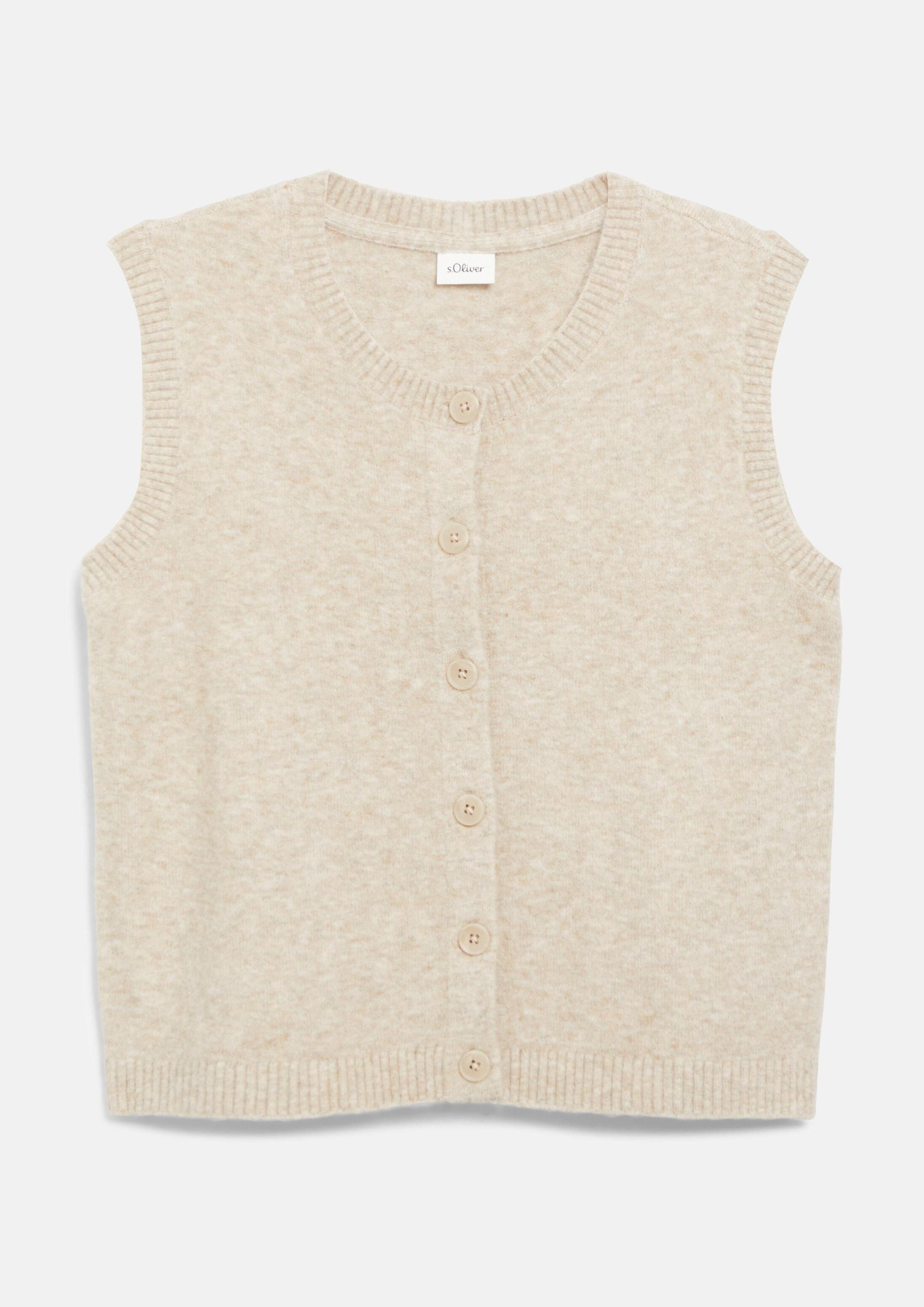 s.Oliver Funktionsweste Strickjacke Kuschelige Strickweste