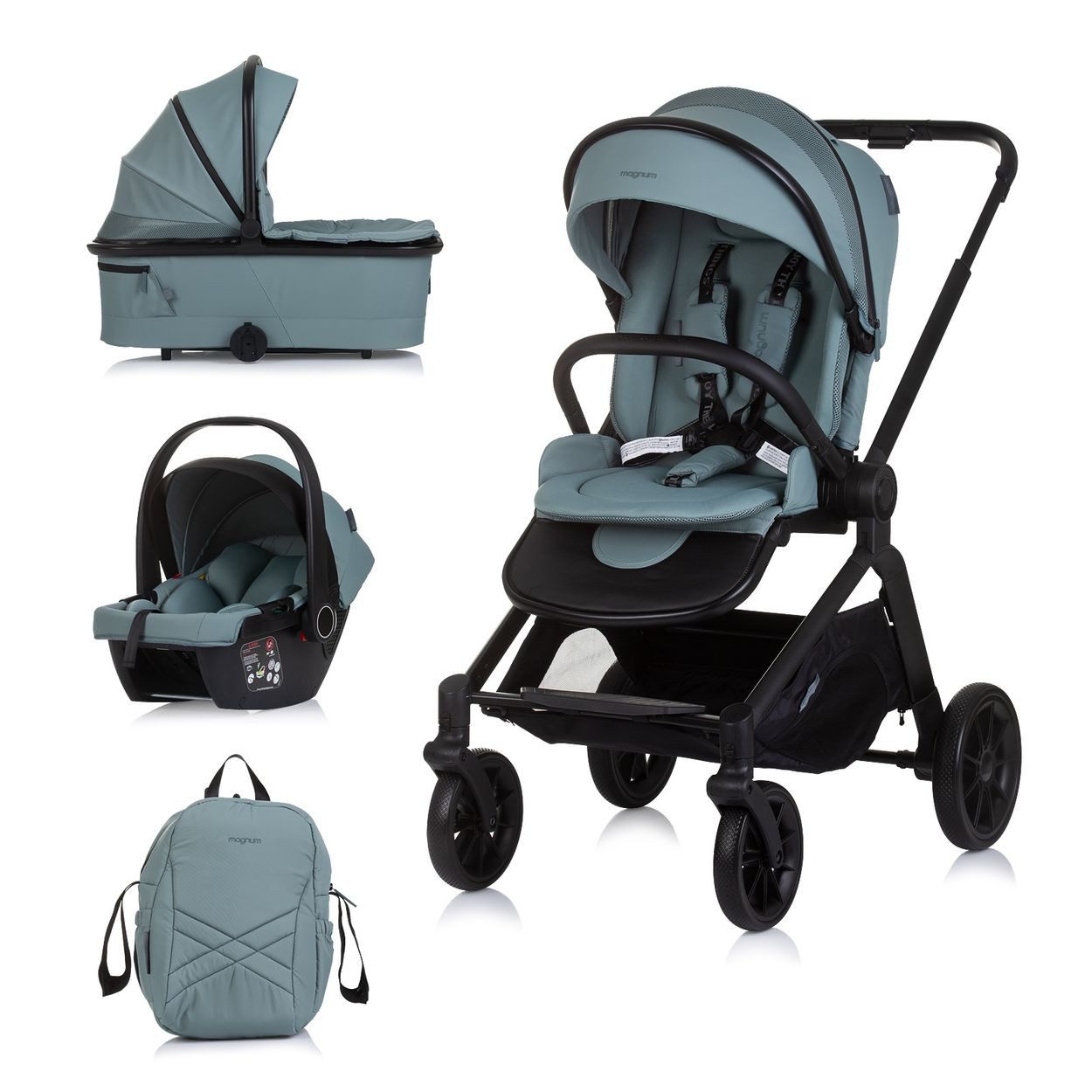 Kombi-Kinderwagen Kombikinderwagen Magnum 3 in 1