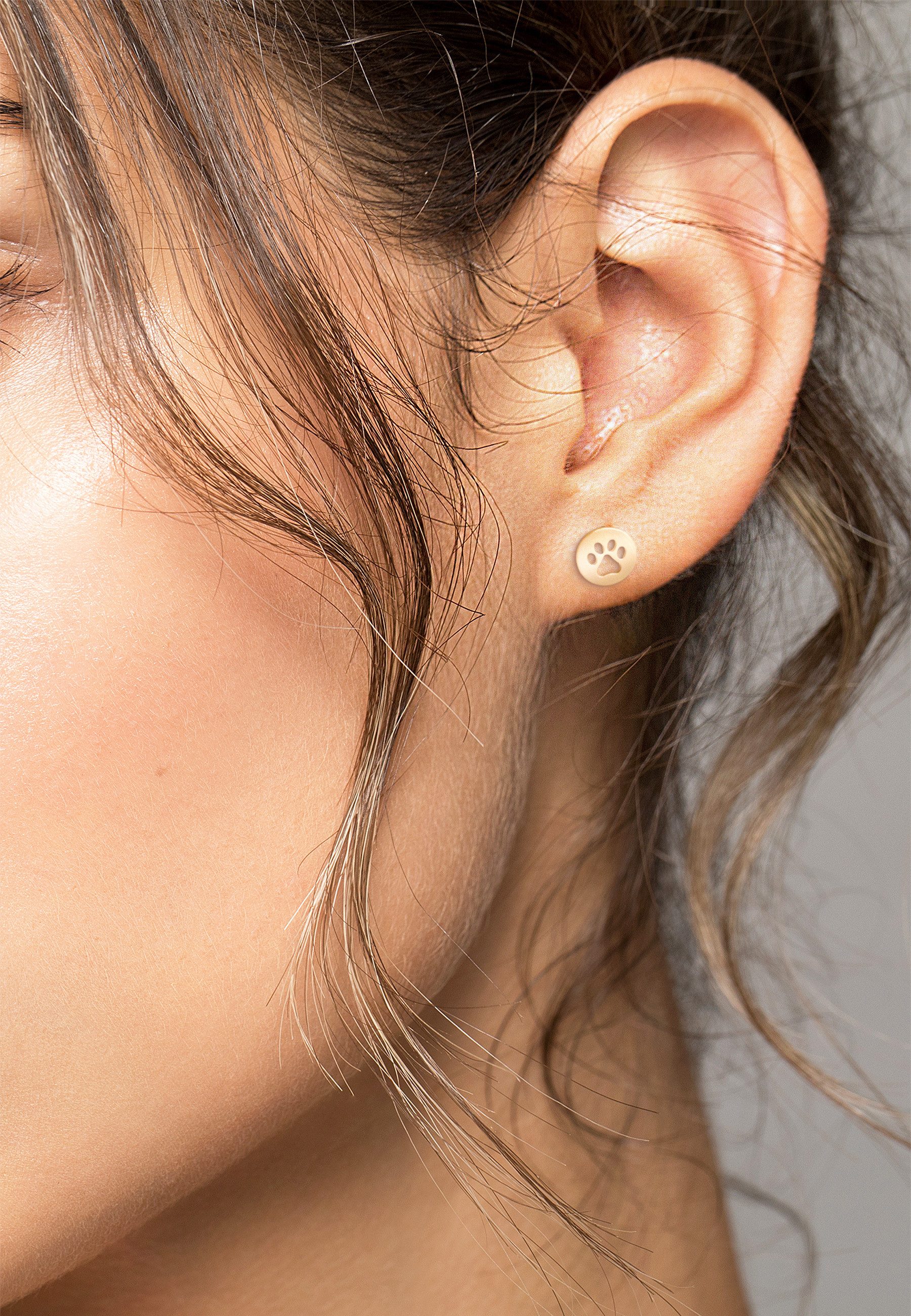 Sofia Milani Paar Ohrstecker Pfote, 925 Silber Damen Schmuck - E1068