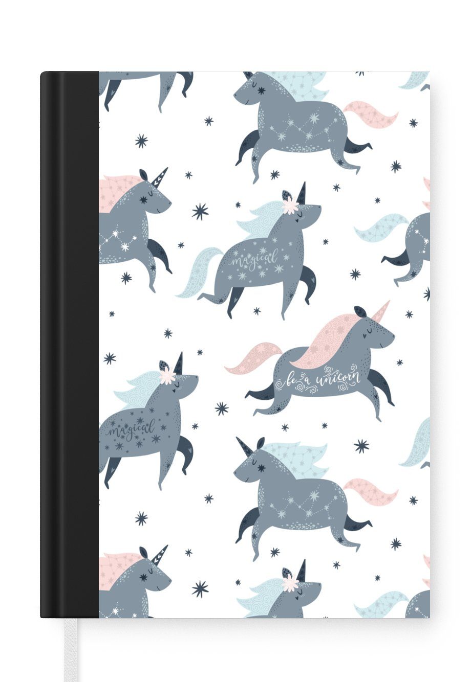 MuchoWow Notizbuch Design - Einhorn - Zitate, Notebook, Notizblock a5, Tagebuch, Journal Liniert