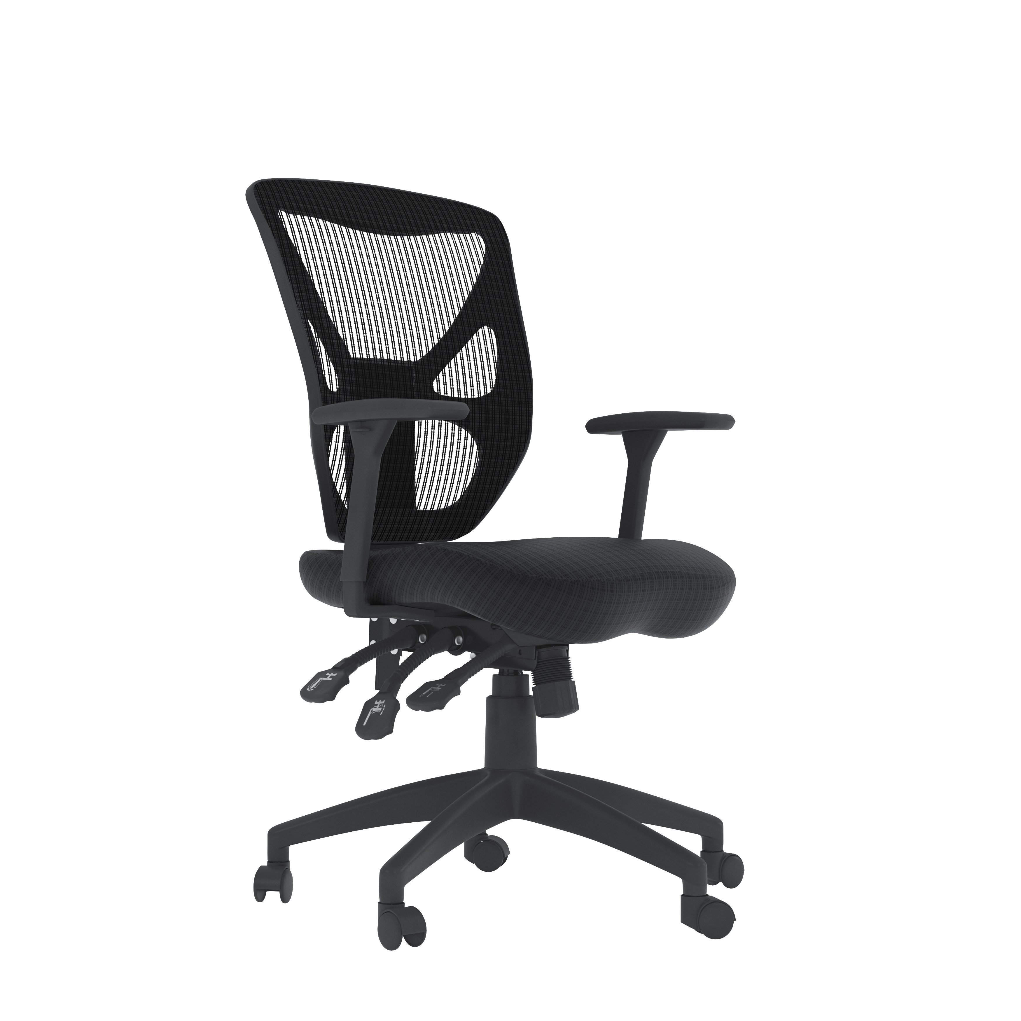 loft24 Schreibtischstuhl Hudson (1 St), Drehstuhl, Bürostuhl, Sitzhöhe 48-58 cm, schwarz