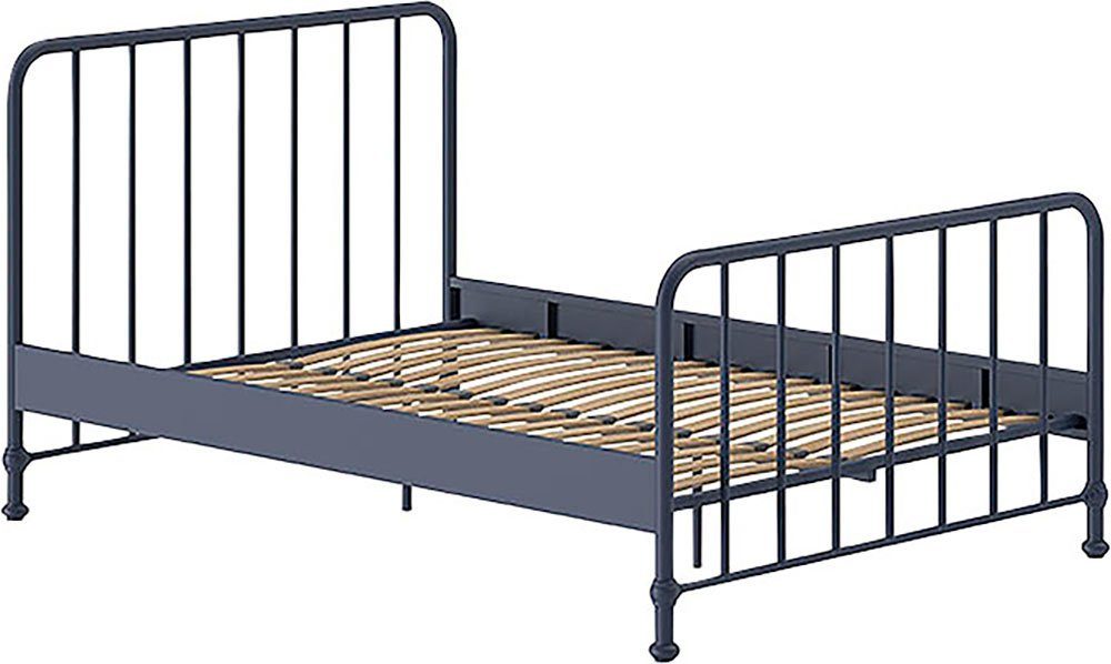 Vipack Metallbett Bronxx, standfest gebaut, gradlinige Optik in zeitlosem Design (in 2 Größen und verschiedenen Farben erhältlich), inkl. Lattenrost, Mittelsteg und Fußstütze unter der Liegefläche