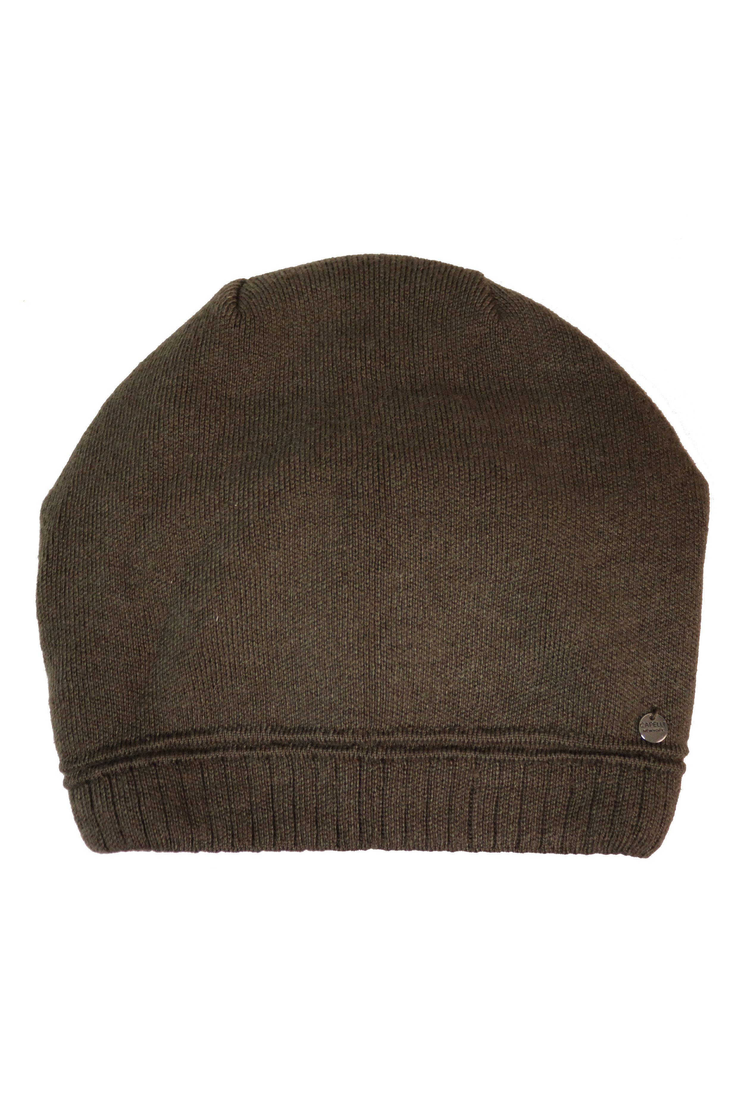 Capelli New York Beanie (Packung) Metall-Logo, gerafft, Feinstrick