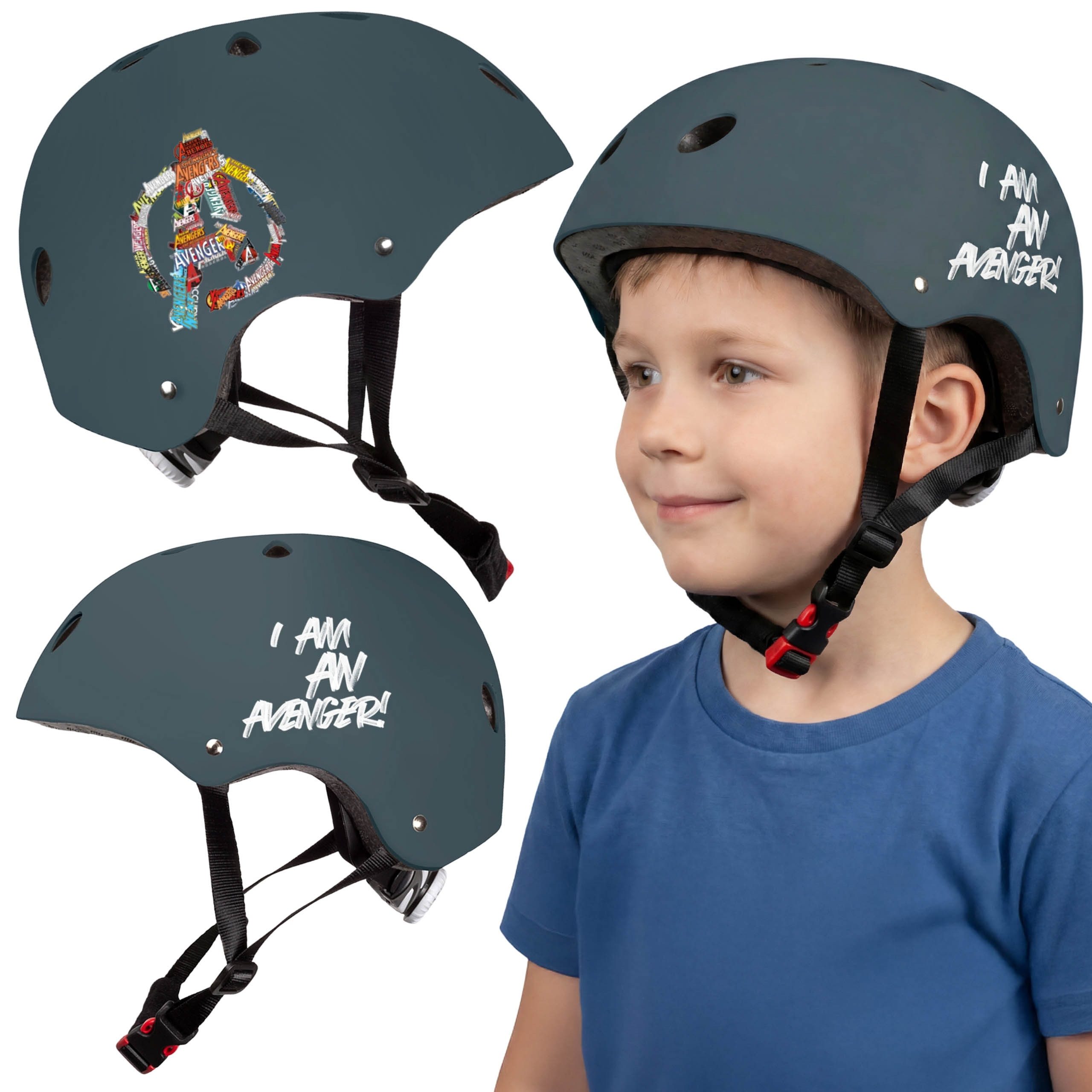 Sarcia.eu Kinderfahrradhelm MARVEL Avengers Kinder Fahrradhelm Jungen, verstellbar 52–56 cm