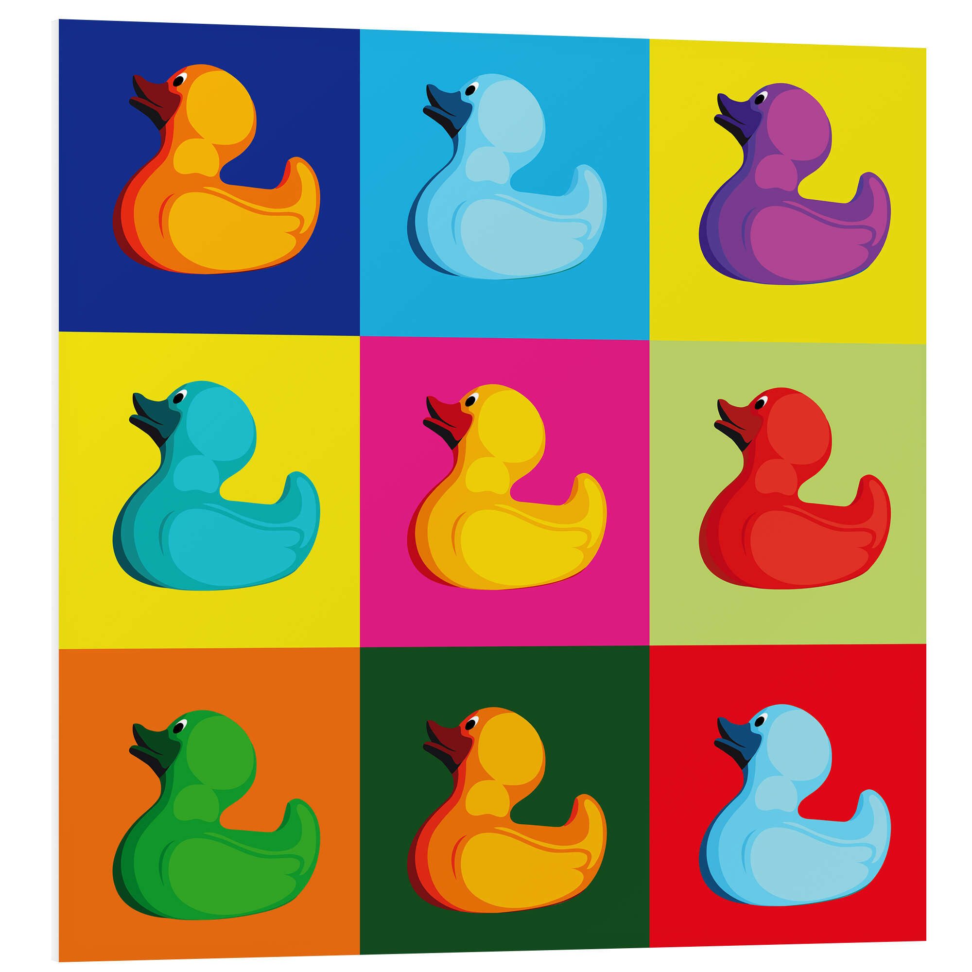 Posterlounge Forex-Bild coico, Pop Art Ente, Badezimmer Kindermotive