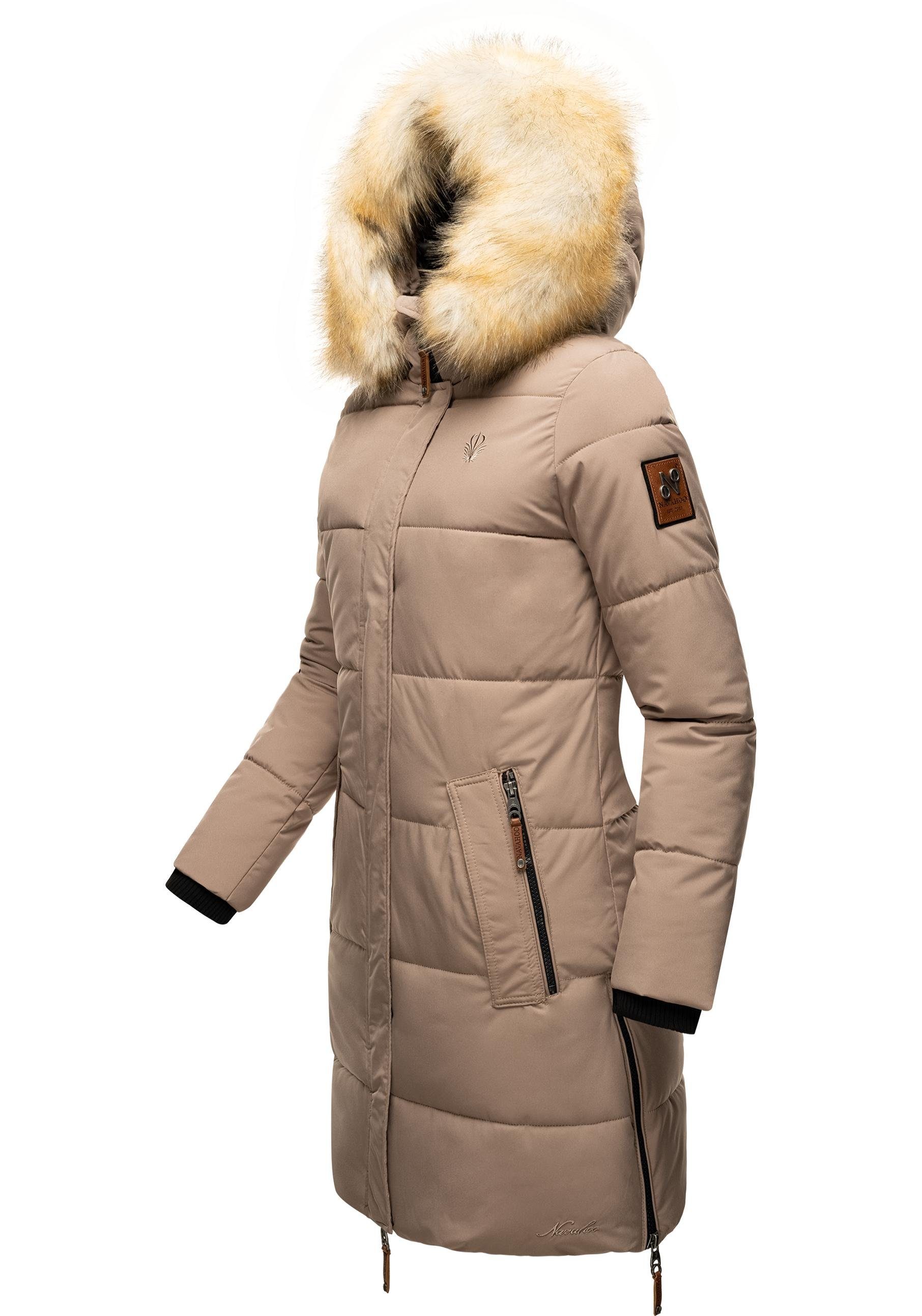 Navahoo Wintermantel "Halina" modischer Damen Winter Steppmantel mit Kapuze günstig online kaufen