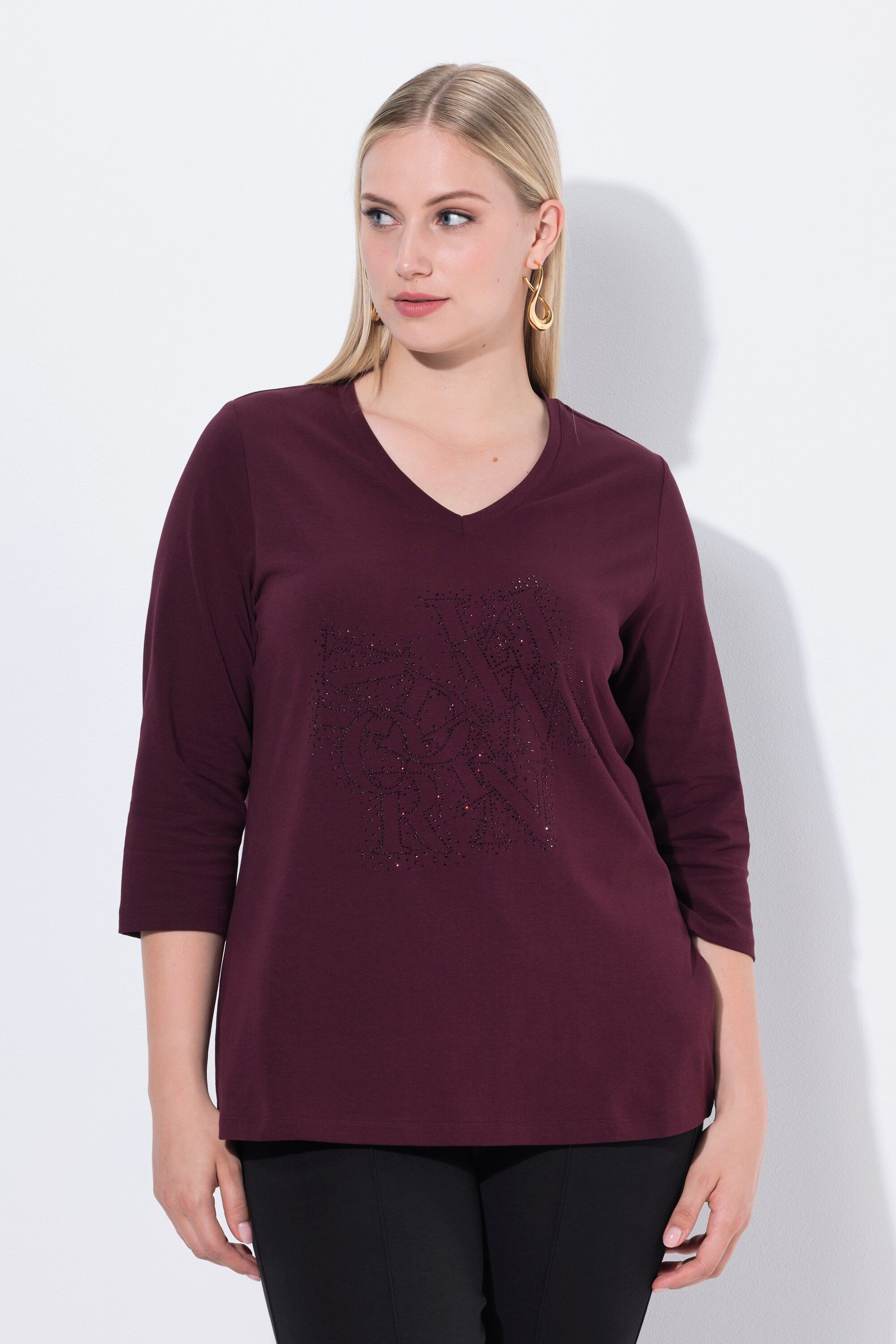 Ulla Popken Longsleeve Shirt Ziersteine Classic günstig online kaufen