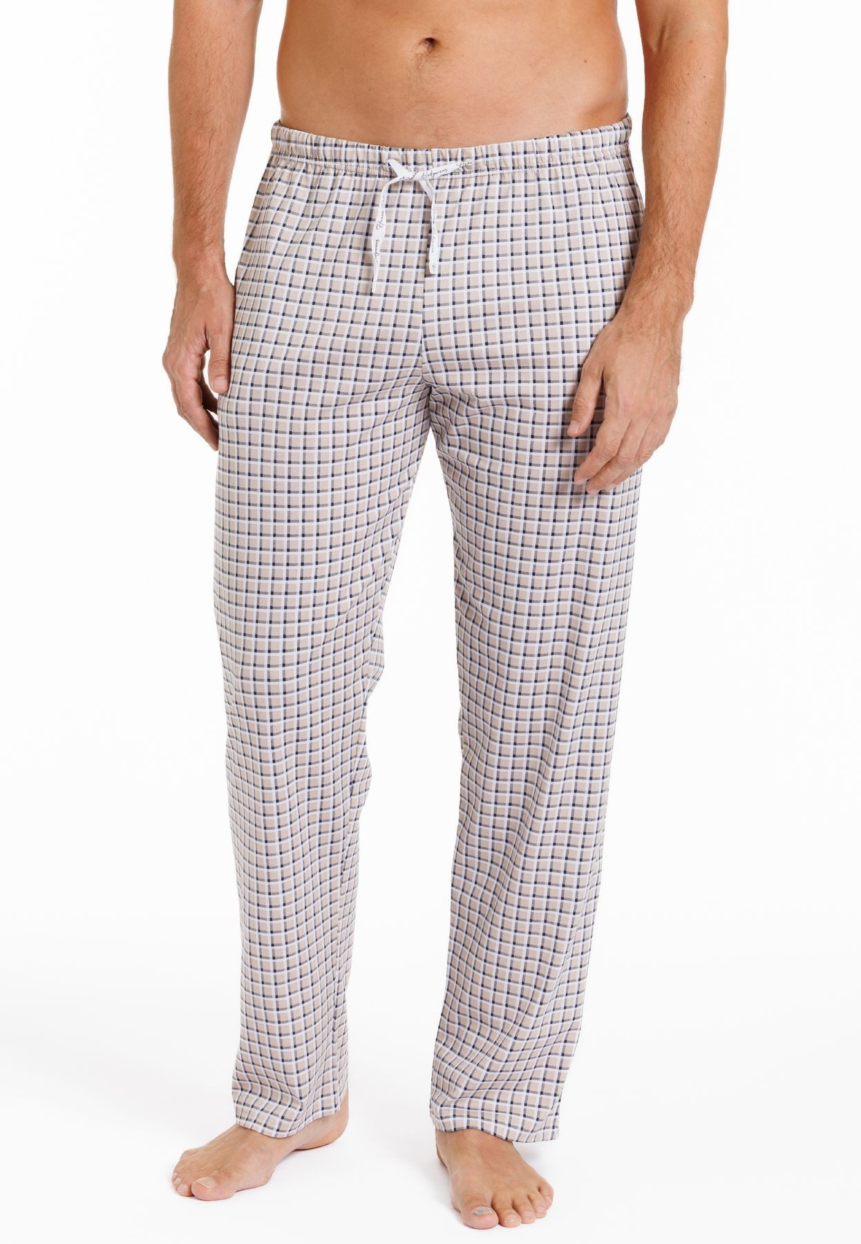 Pyjamahose Herren Pyjamahose mit Bündchen Alloverprint 77107873-L