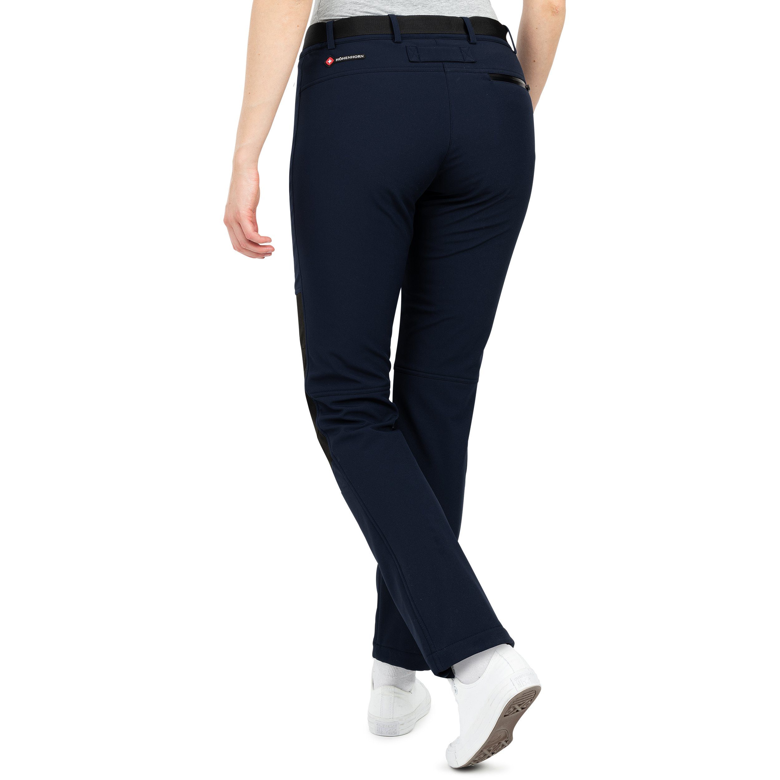 Höhenhorn Funktionshose Trekmaster Damen Softshellhose für Frauen Gefüttert Snowboardhose weiches Microfleece-Innenfutter