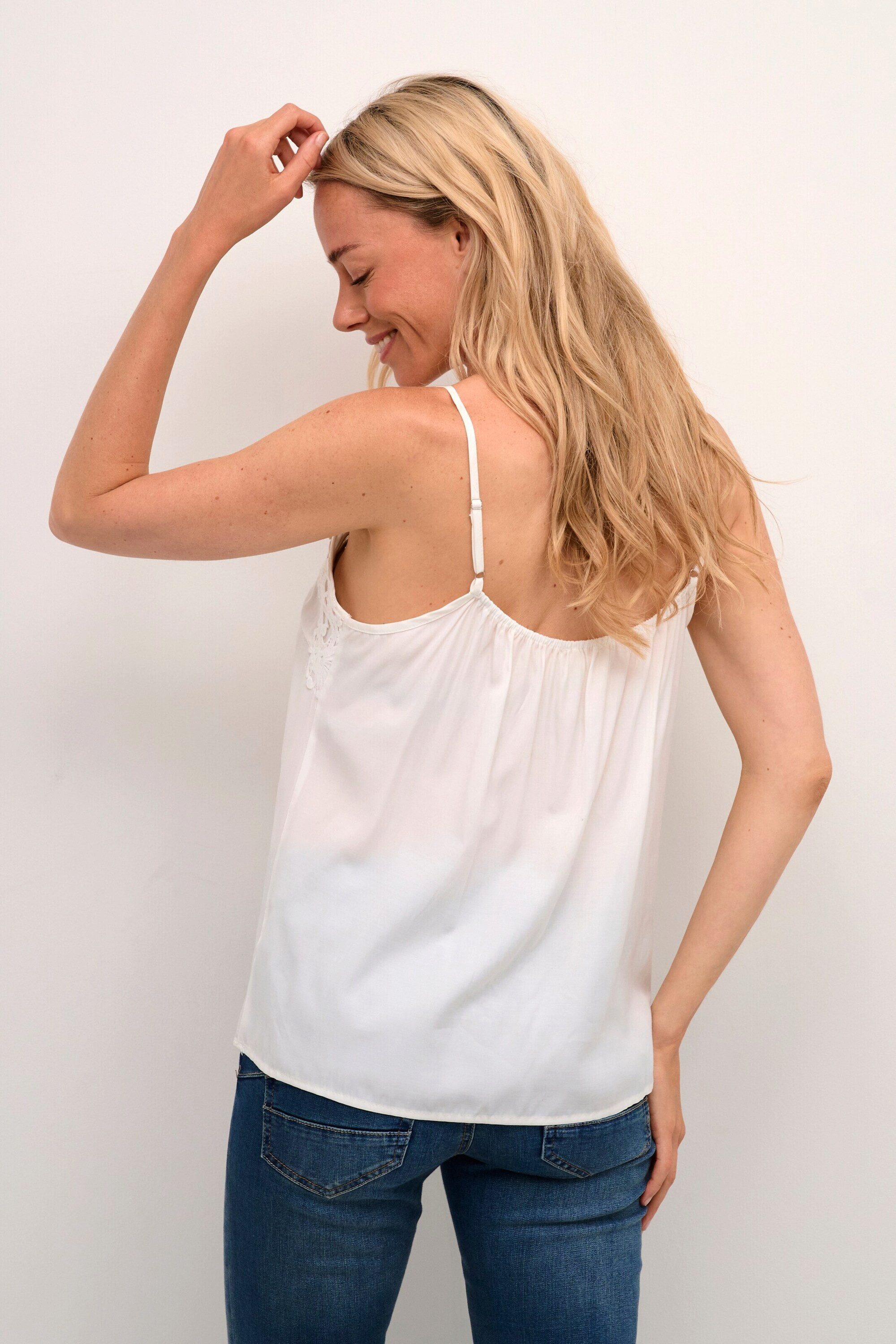 Cream Spaghettitop Anna (1-tlg) Spitze