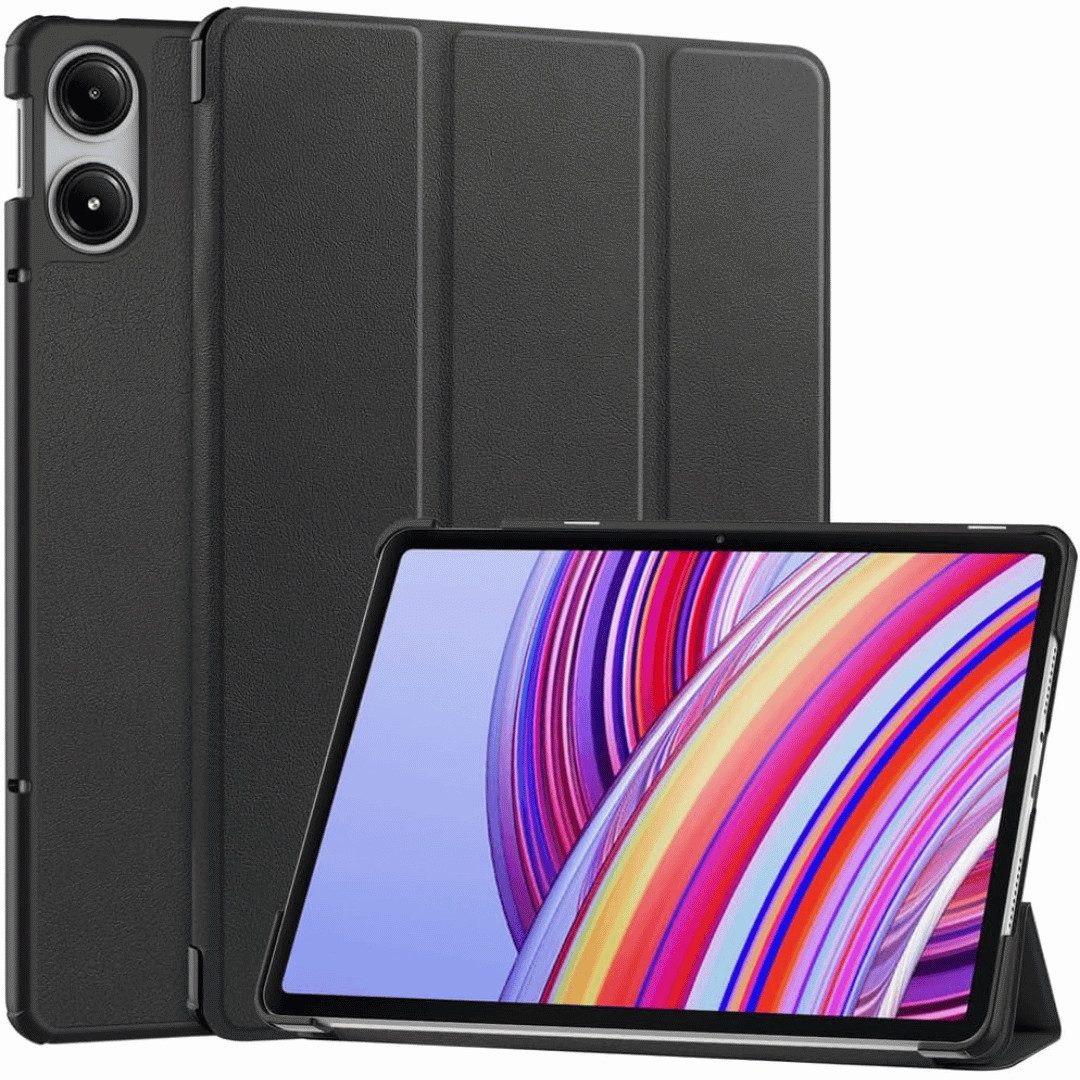 SmartUP Tablet-Hülle für Xiaomi Redmi Pad Pro Tasche Smart Cover Case Klapphülle Schutzglas 12.1 Zoll, integrierte Standfunktion, integrierter Magnetverschluss