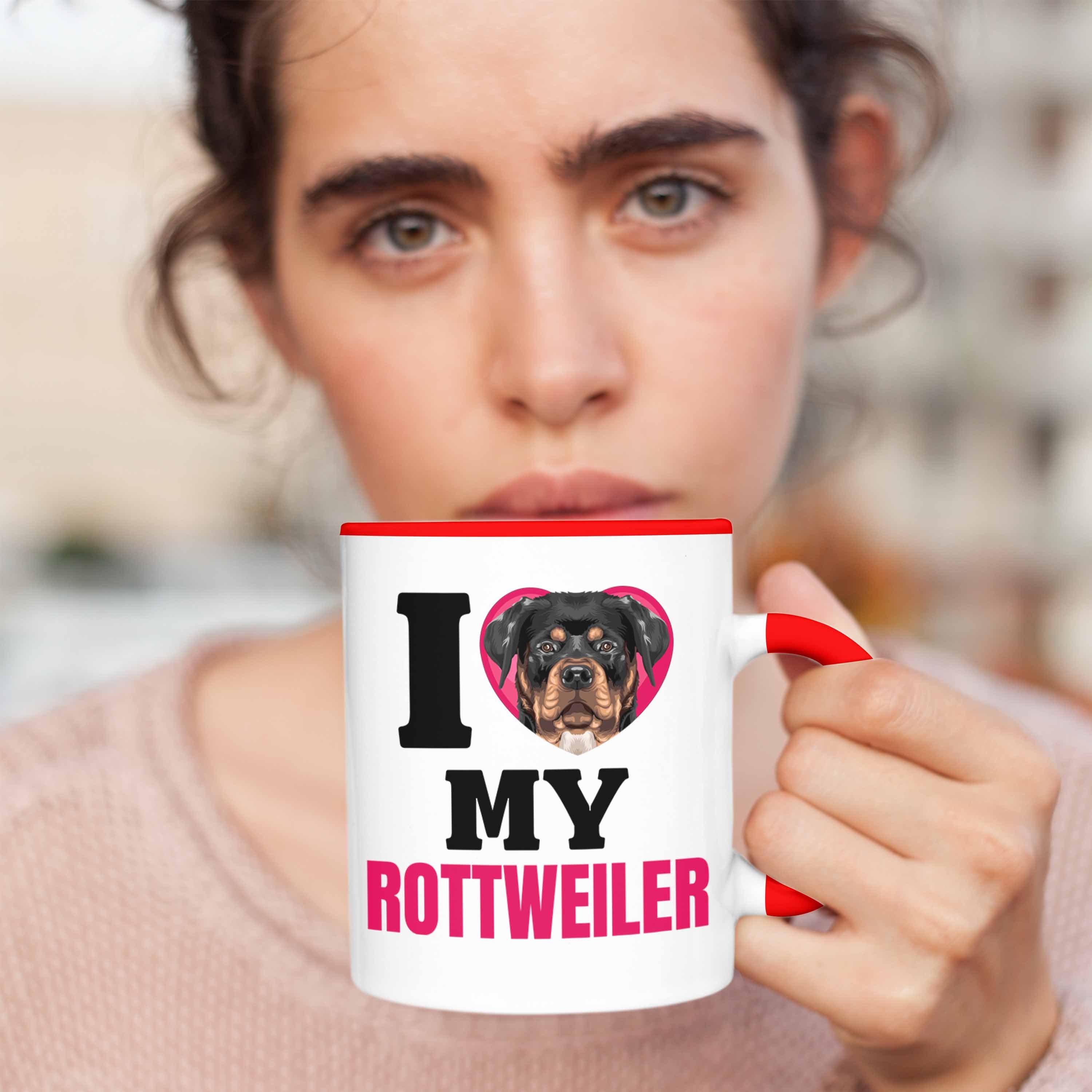 Lo Geschenkidee Tasse Lustiger Spruch Besitzerin Tasse Rottweiler Trendation Geschenk I