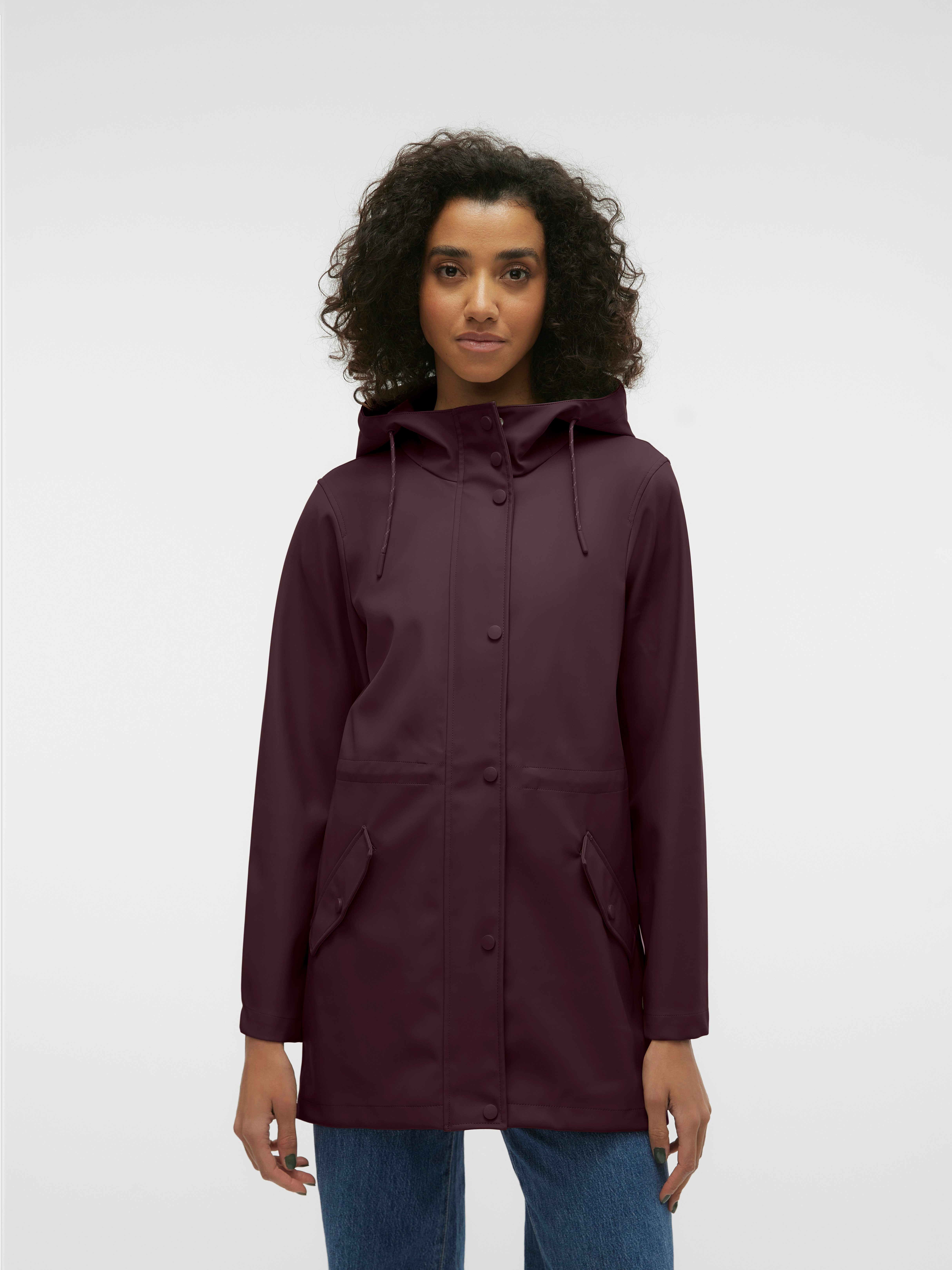 Vero Moda Regenjacke VMMALOU COATED JACKET Lederimitat günstig online kaufen