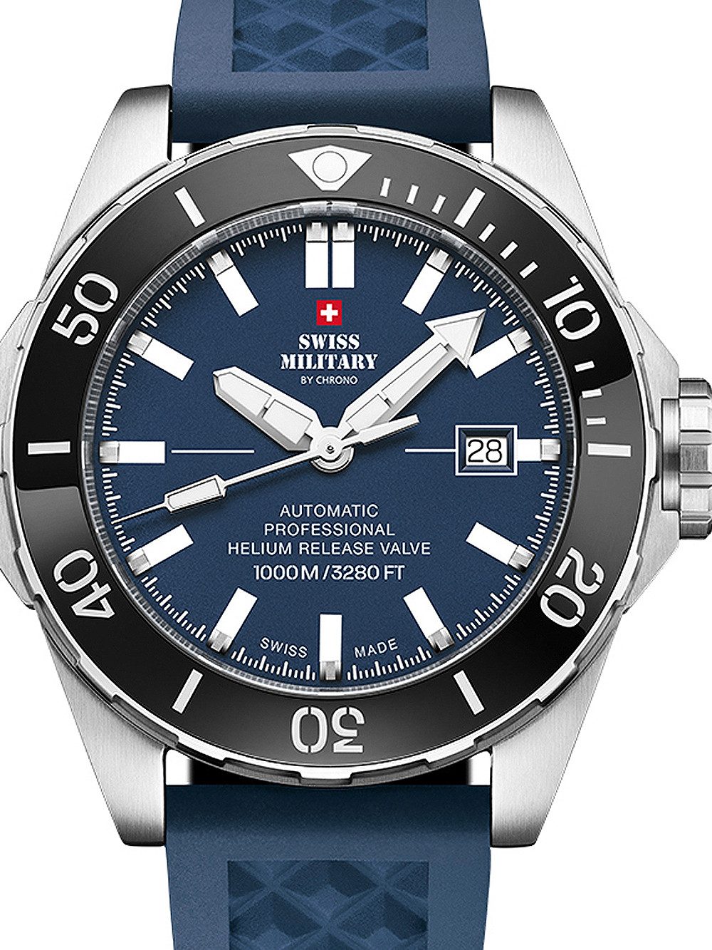 Swiss Military by Chrono Automatikuhr Swiss Military SMA34092.05 Automatik Diver Herrenuhr 45mm 100ATM