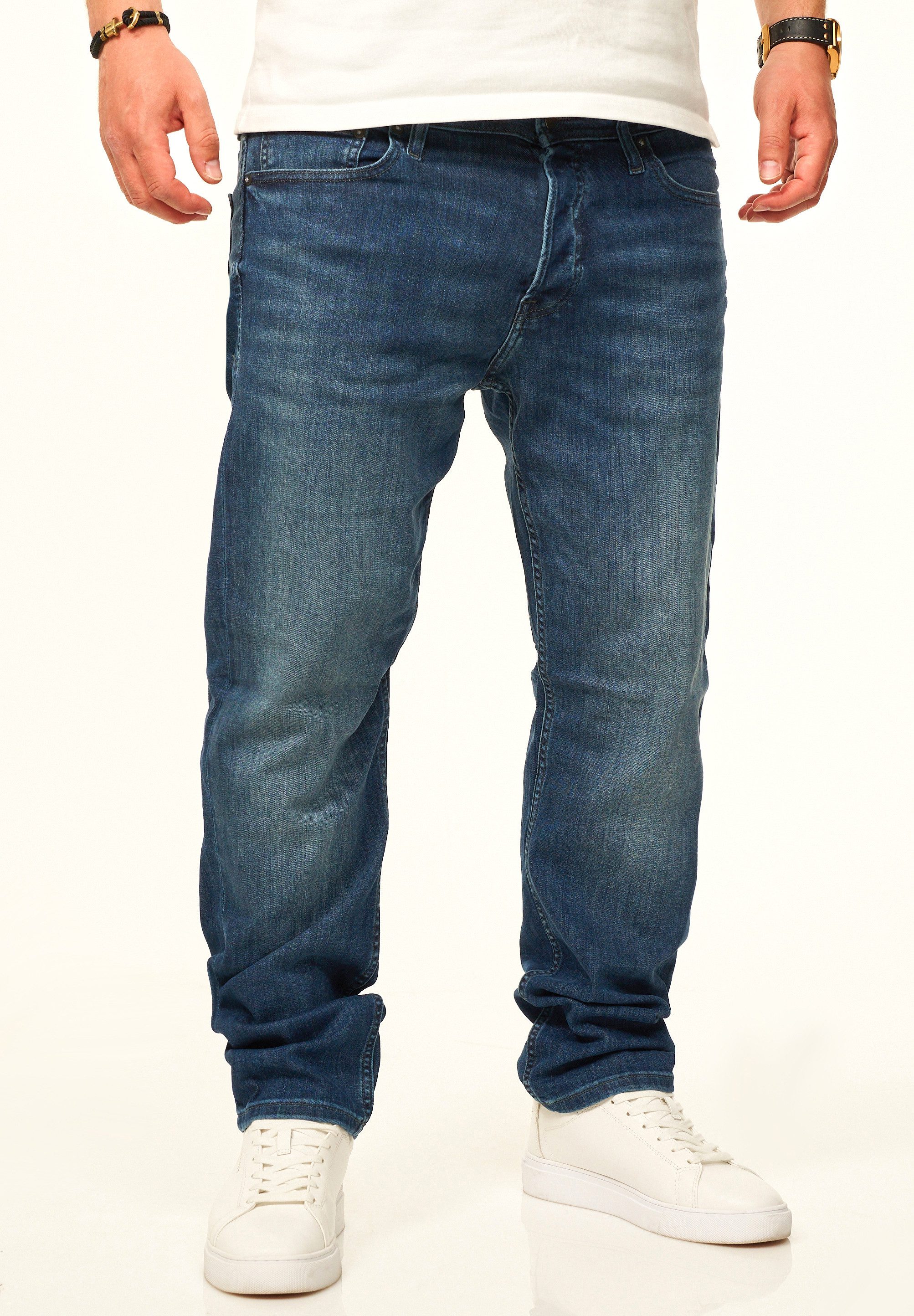 Jack & Jones Tapered-fit-Jeans MIKE ARIS Original Denim Hose mit Stretch Herren Jeans mit Comfort Fit Passform – Bild 4 von 5