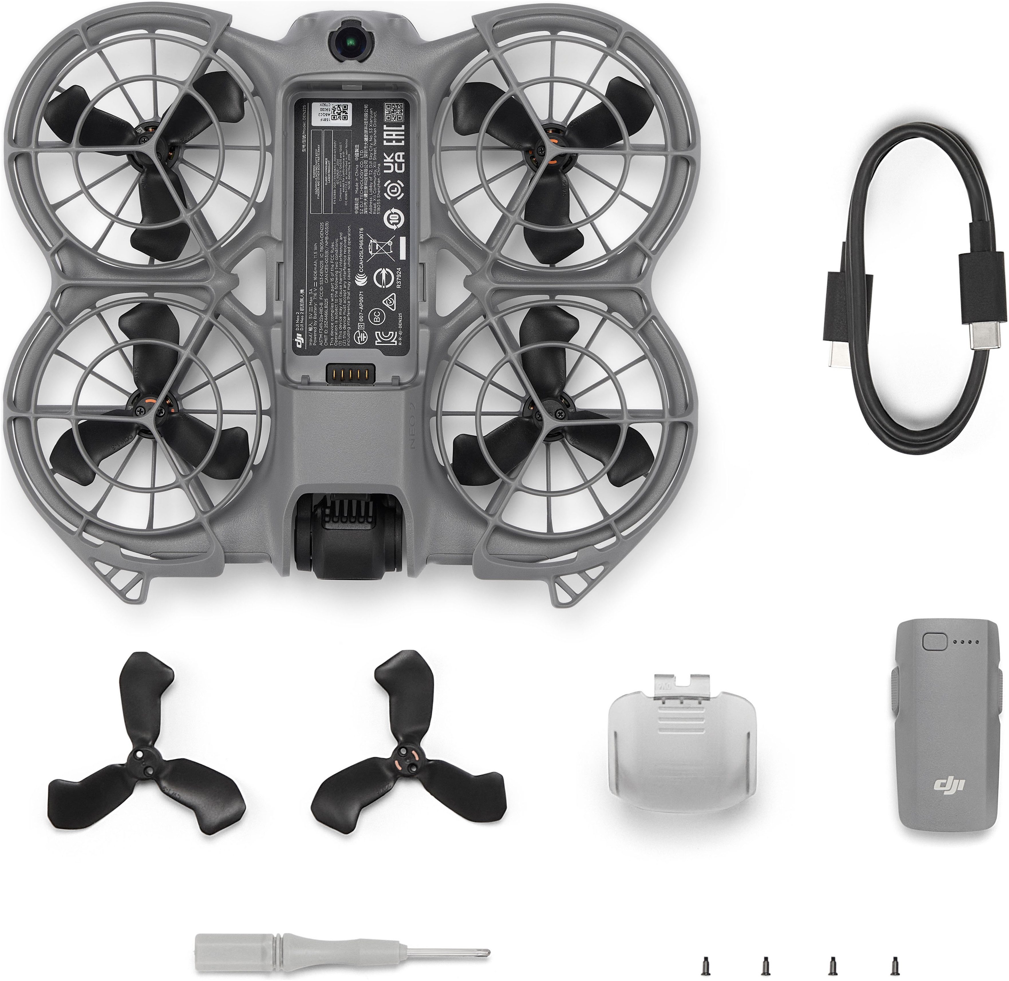 DJI Neo 2 (ohne Fernsteuerung) Drohne (4K Ultra HD, Set)